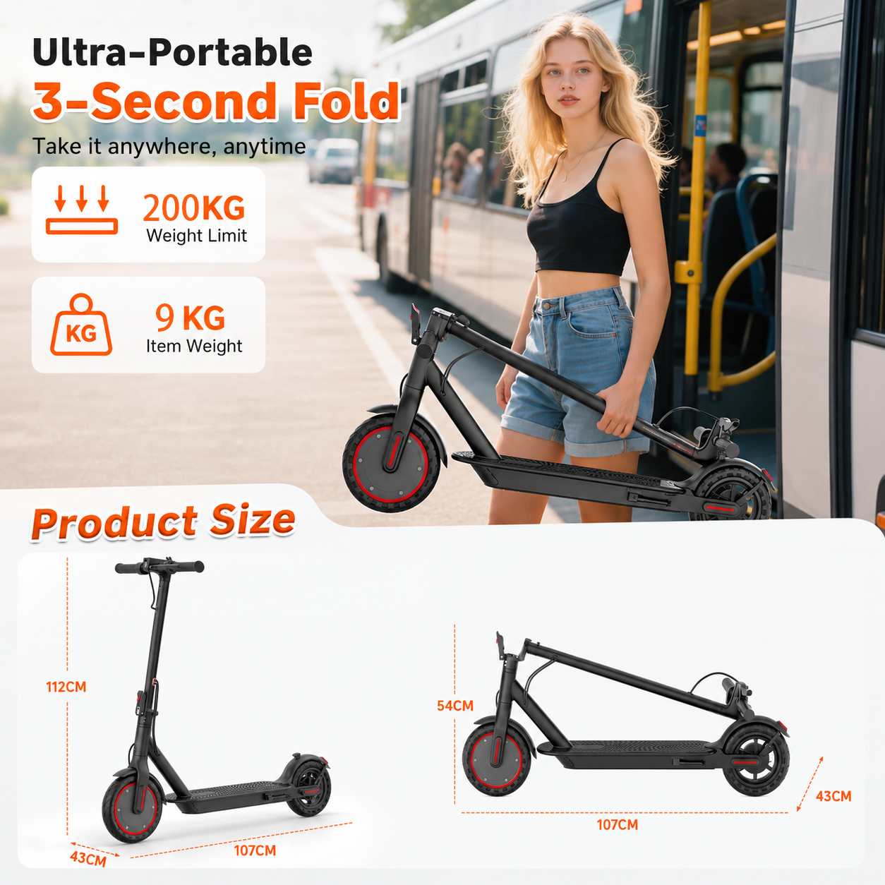 350W Electric Scooter | 30 km/h Top Speed & 24 km Range | Foldable, App-Controlled & Dual Brakes