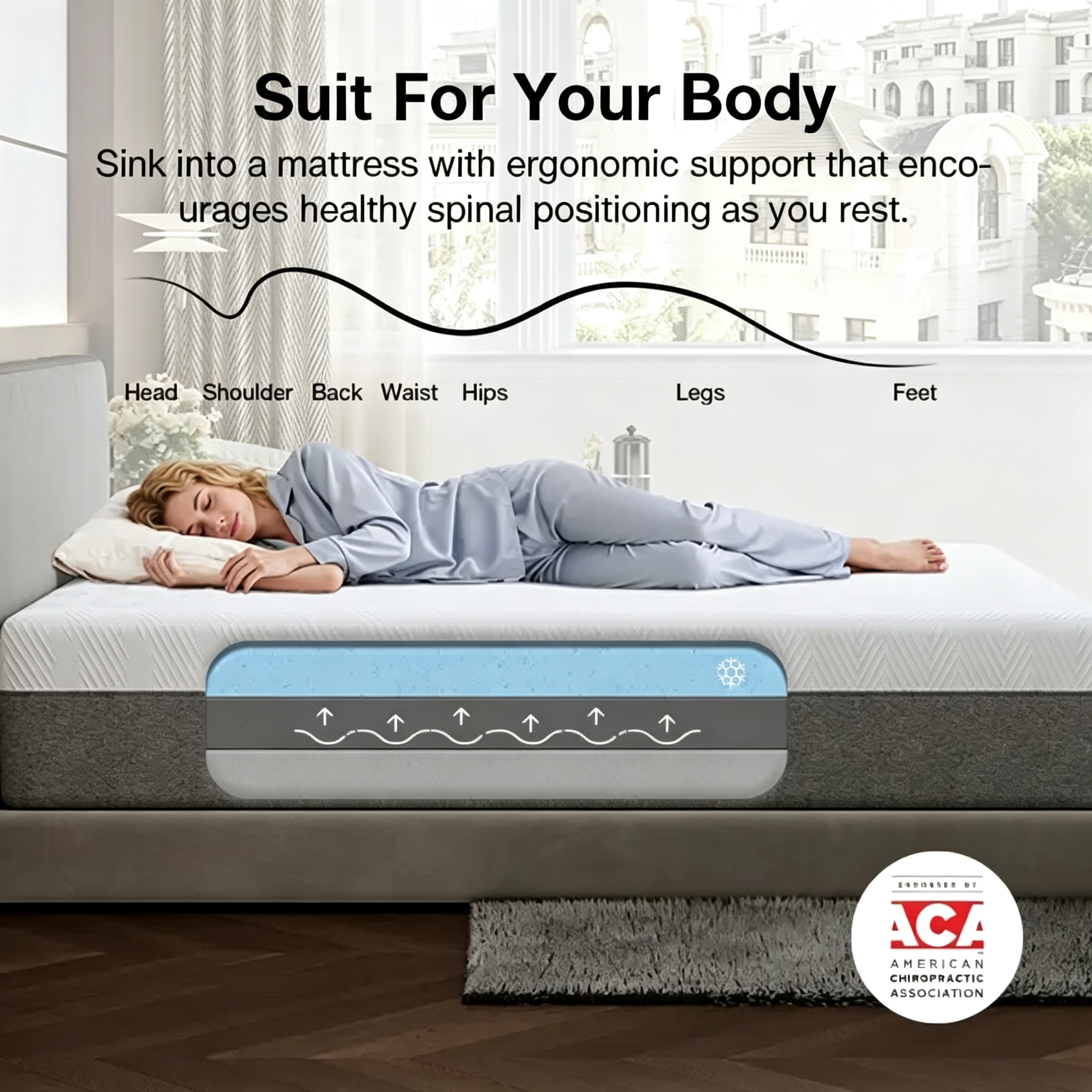 Gel Memory Foam Mattress, Medium Firm Foam Bed
