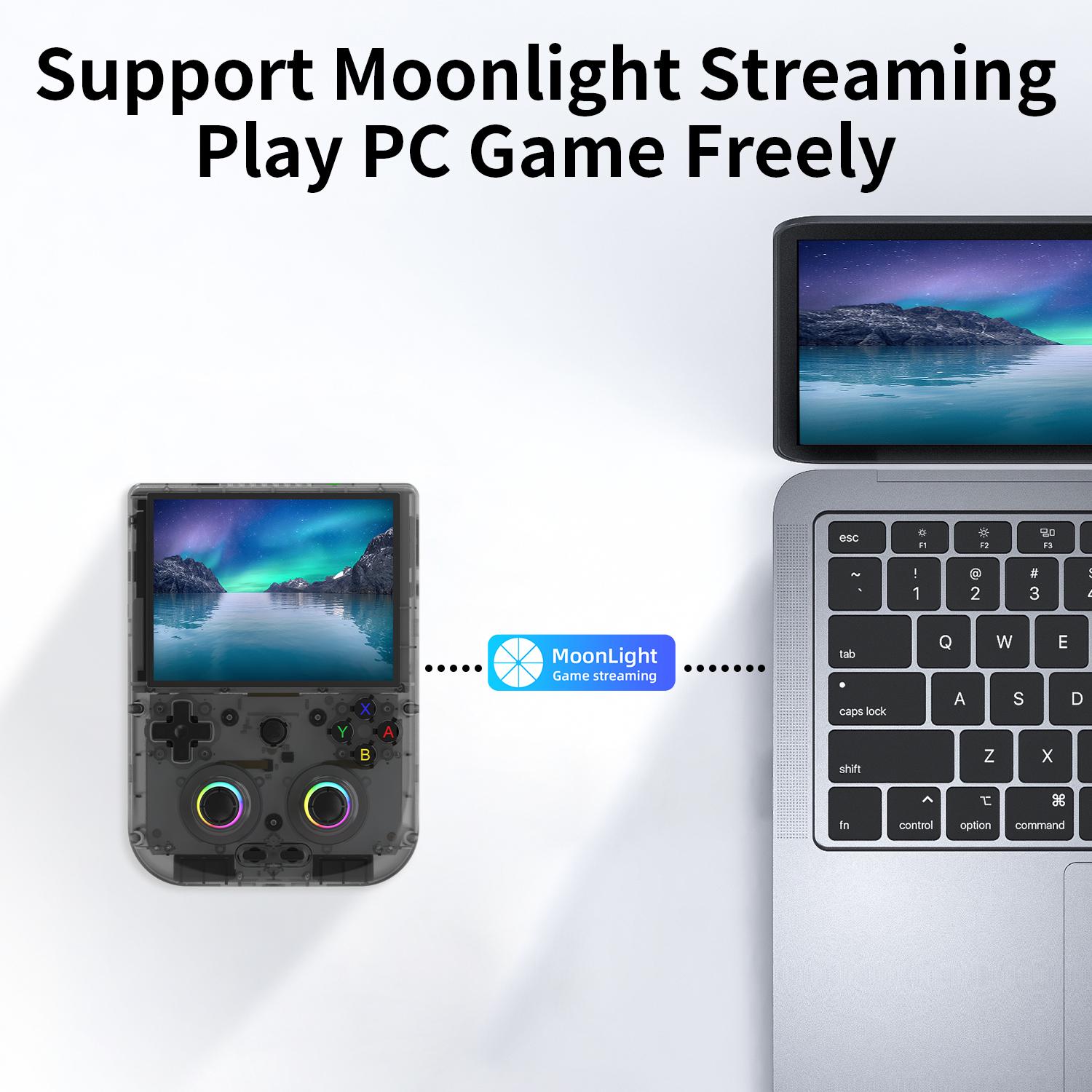 Moonlight streaming support for playing PC games on the handheld