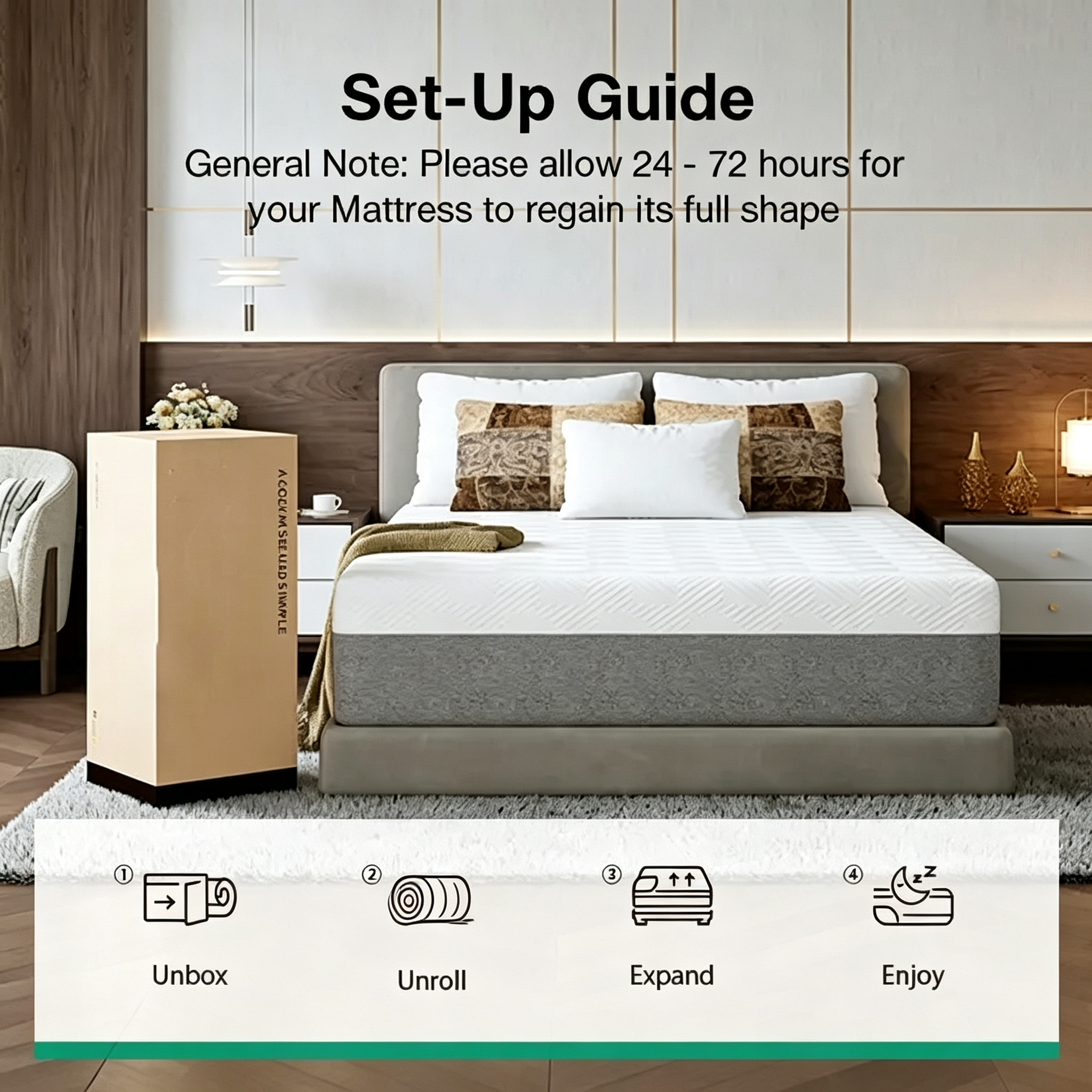 Gel Memory Foam Mattress, Medium Firm Foam Bed