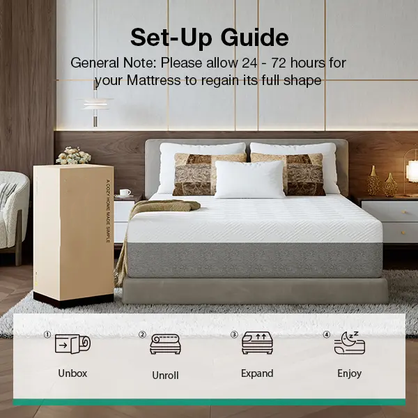 Gel Memory Foam Mattress, Medium Firm Foam Bed