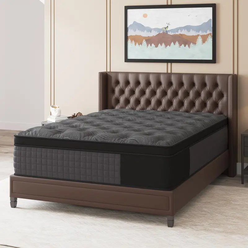 Gel Memory Foam Hybrid Mattress  Euro Top Medium-Firm