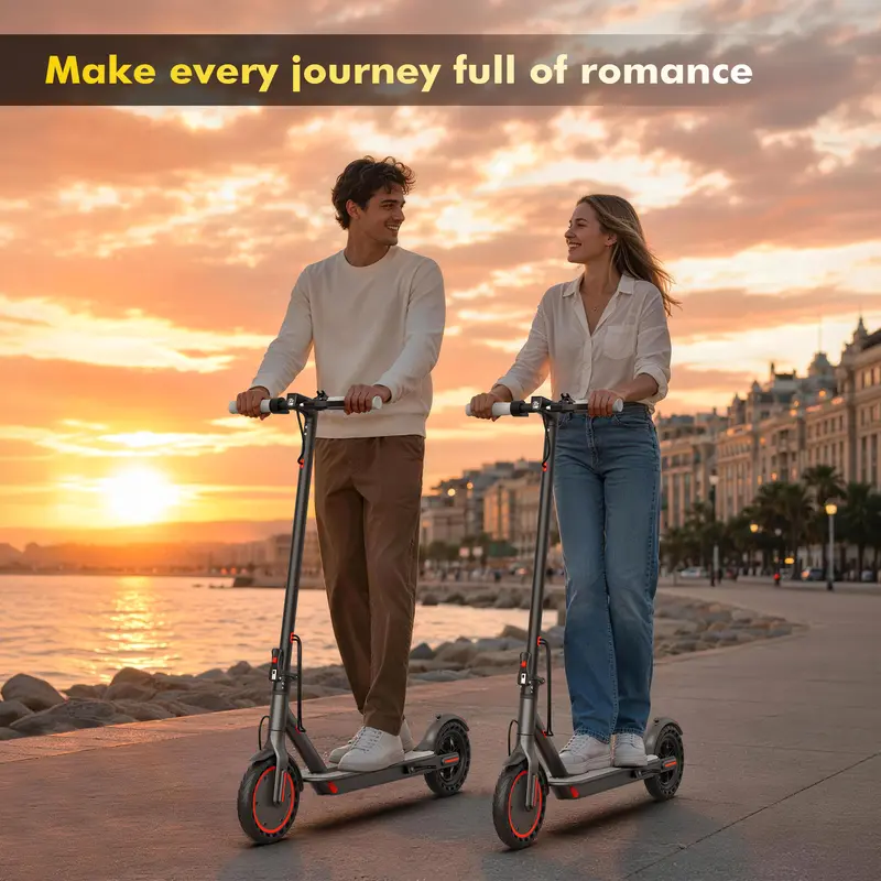 Electric Scooter - 350W Motor, 36V Battery, 19mph Max Speed, 3-Speed Modes, 12-15 mi Range, App-Controlled, Dual ABS Brakes, Portable Foldable, Fitness Use, Ideal Gift for Family & Friends, Dual Brakes Scooters