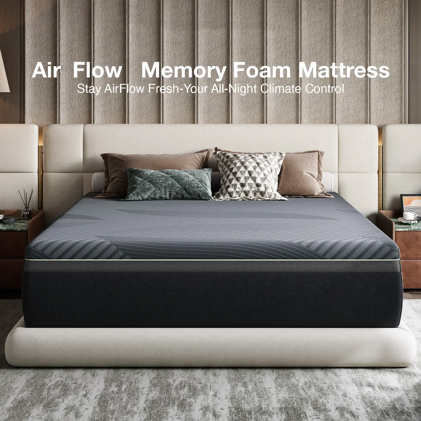 Gel Memory Foam Mattress, Medium Firm Foam Bed