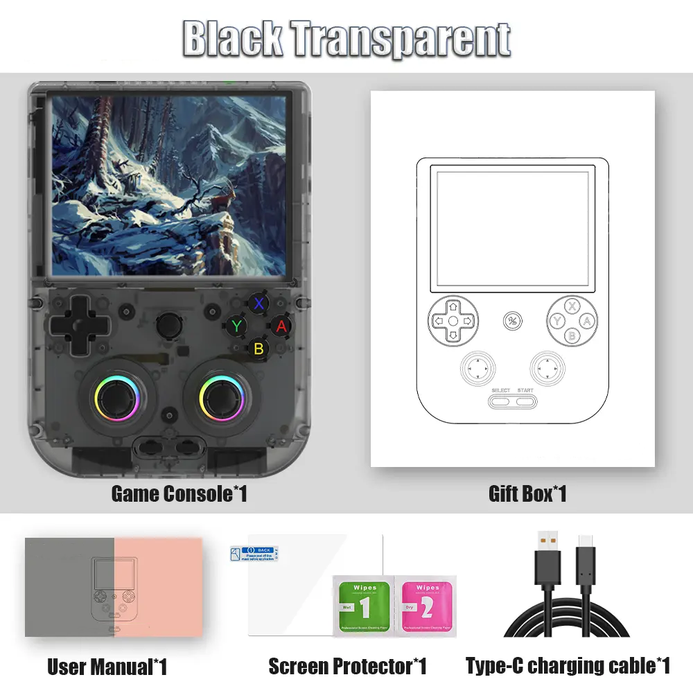 RG DS Handheld Gaming Console - 4" IPS Dual Screen, Android, 4000mAh Flip-Style Player, 5V Input, Rechargeable Portable Console, Cool Gadgets, Gaming Stuff, Teen Boy Gift, Outdoor Use,sohochic