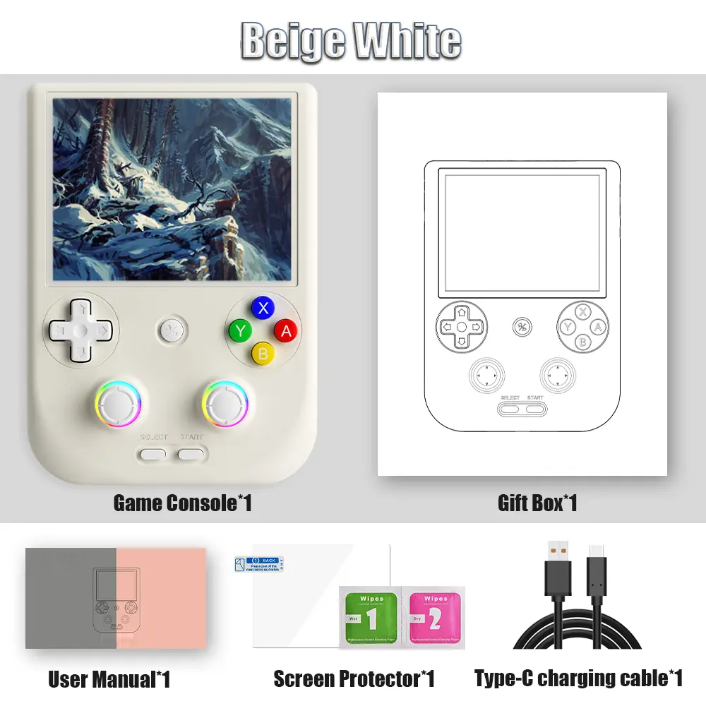 RG DS Handheld Gaming Console - 4" IPS Dual Screen, Android, 4000mAh Flip-Style Player, 5V Input, Rechargeable Portable Console, Cool Gadgets, Gaming Stuff, Teen Boy Gift, Outdoor Use,sohochic