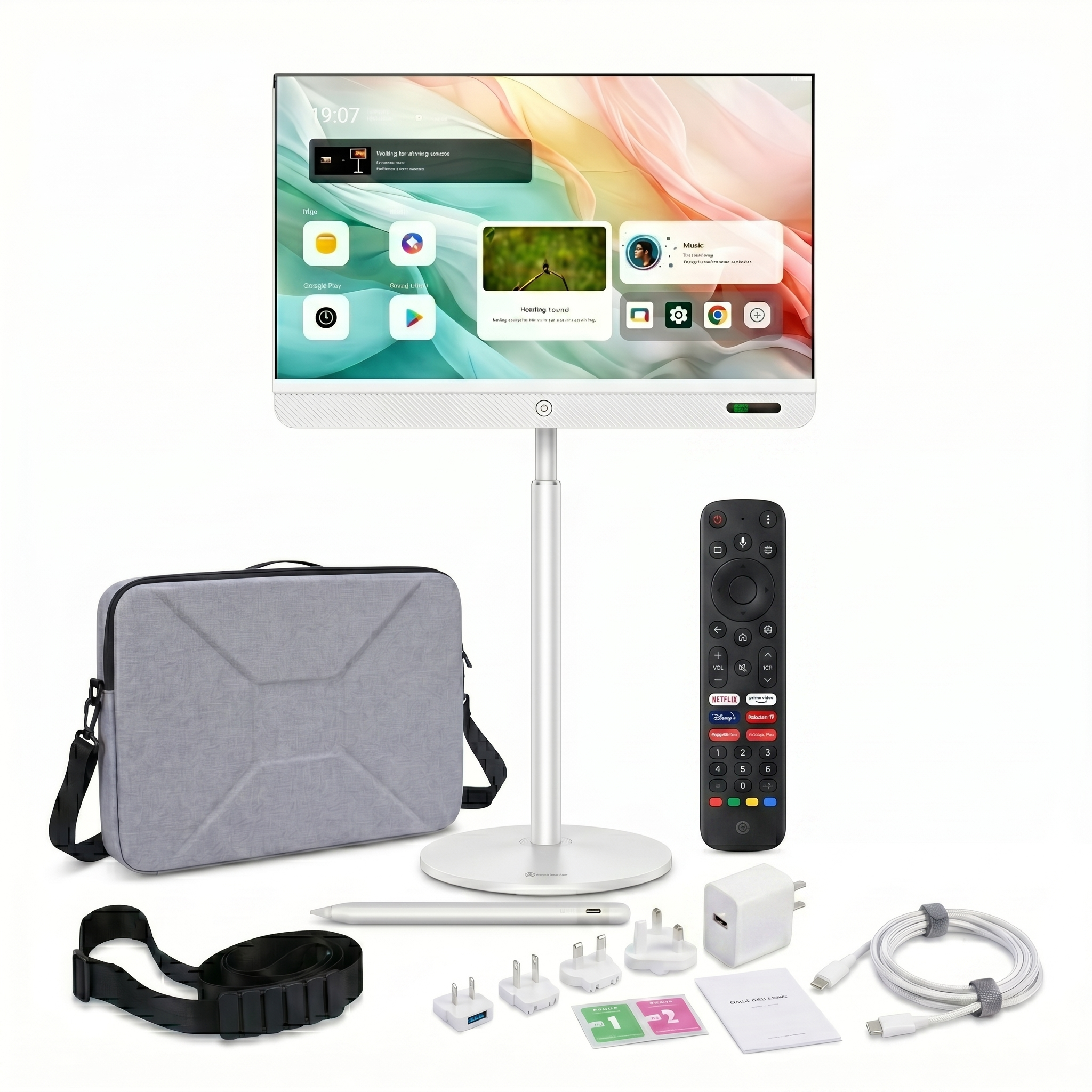 🎉( CLEARANCE SALE ) 🎉Outdoor Portable 4K TV | Long Battery, Bluetooth, Wi-Fi & Karaoke