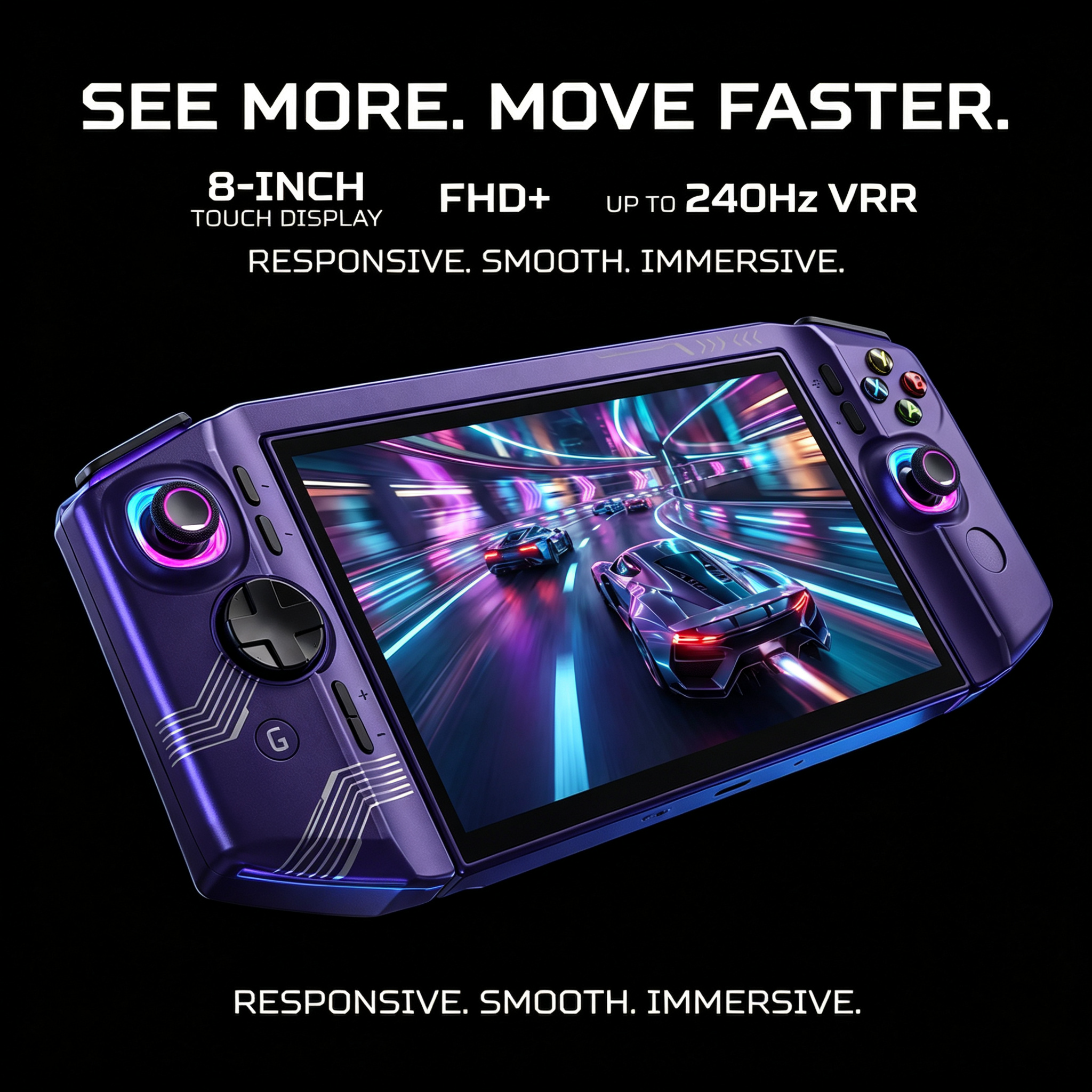 Dual Play Mini – 8" 2-in-1 Windows Gaming Handheld with Built-In Keyboard