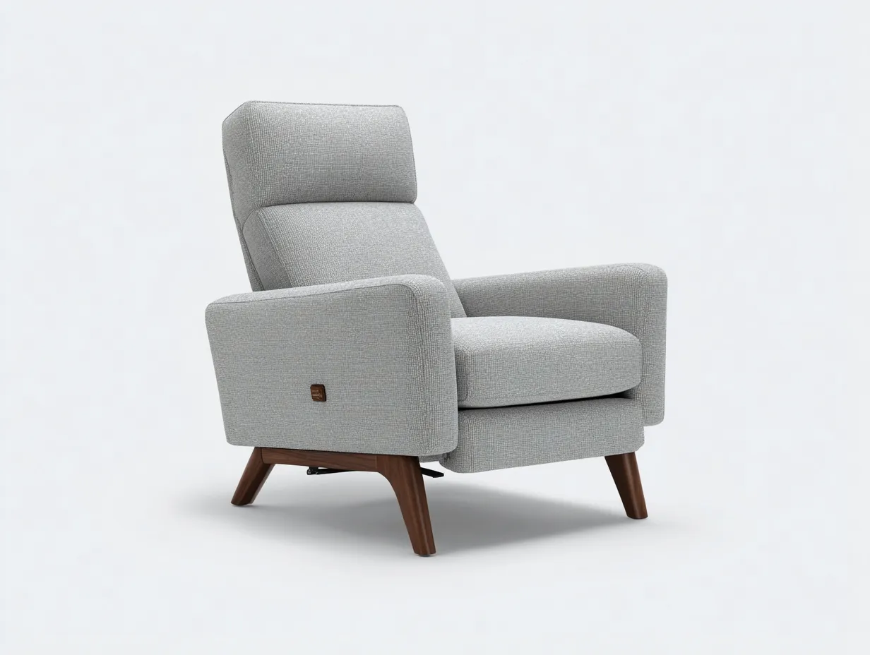 Poltrona 82×78×98 cm - tessuto grigio - design moderno per soggiorno-Nisolointerior