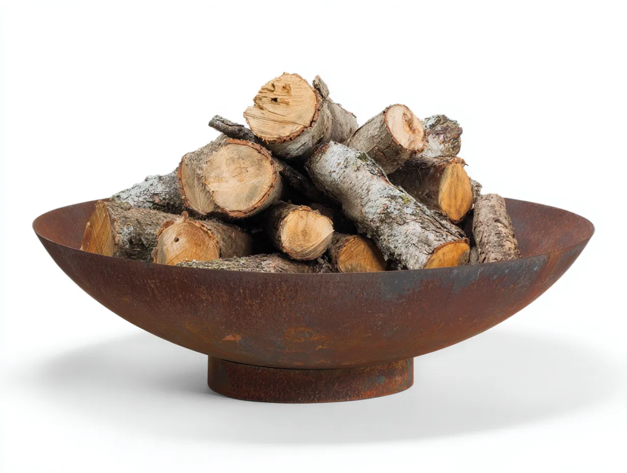 Braciere 90×90×25 cm - marrone - focolare da giardino in acciaio effetto naturale-Nisolointerior