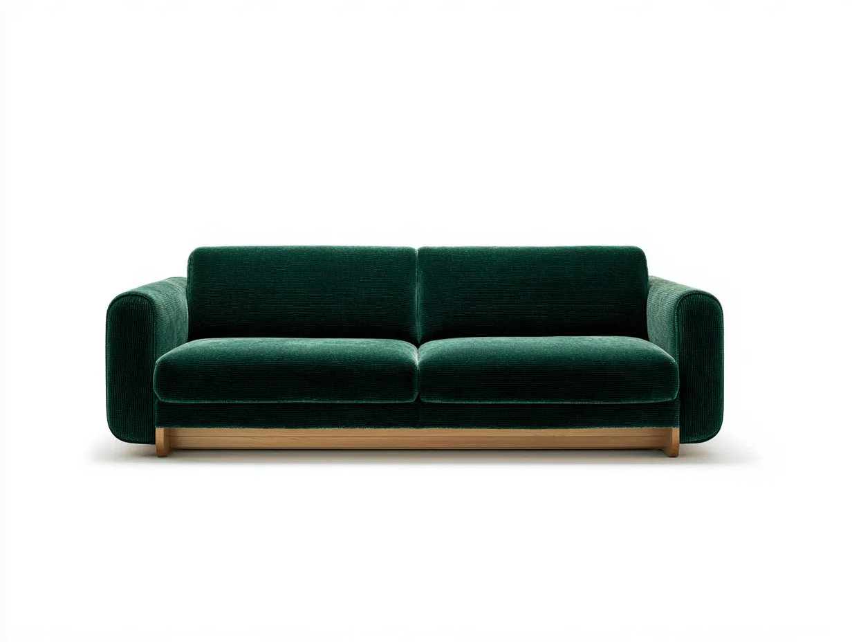 Divano 220×90×82 cm - tessuto verde stile moderno per soggiorno-Nisolointerior