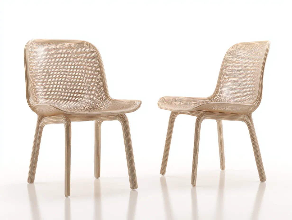 Sedia Da Pranzo All'Aperto 58x55x82 cm - plastica beige - stile moderno da giardino-Nisolointerior