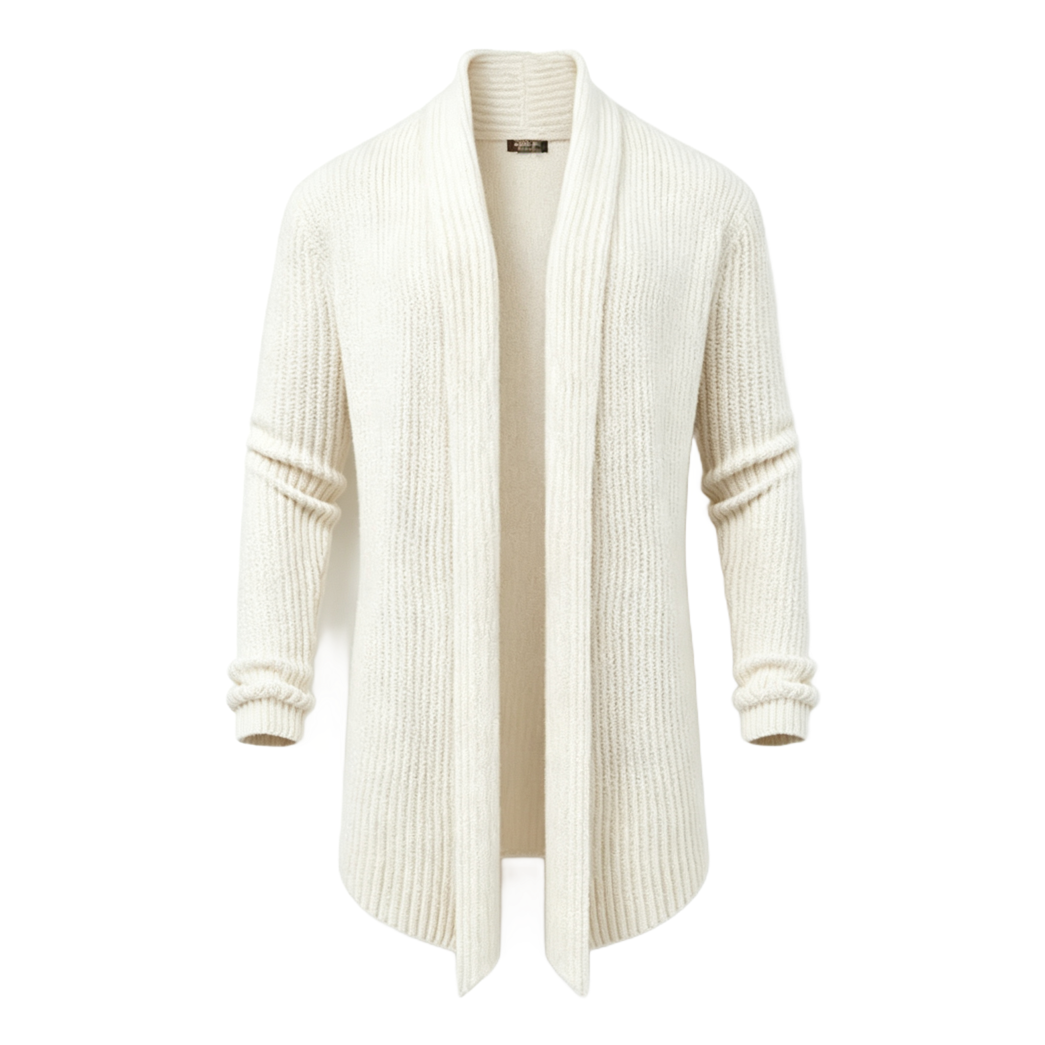 Men's Fashion Shawl Collar Long-Sleeve Fitted Plain Knit Cardigan