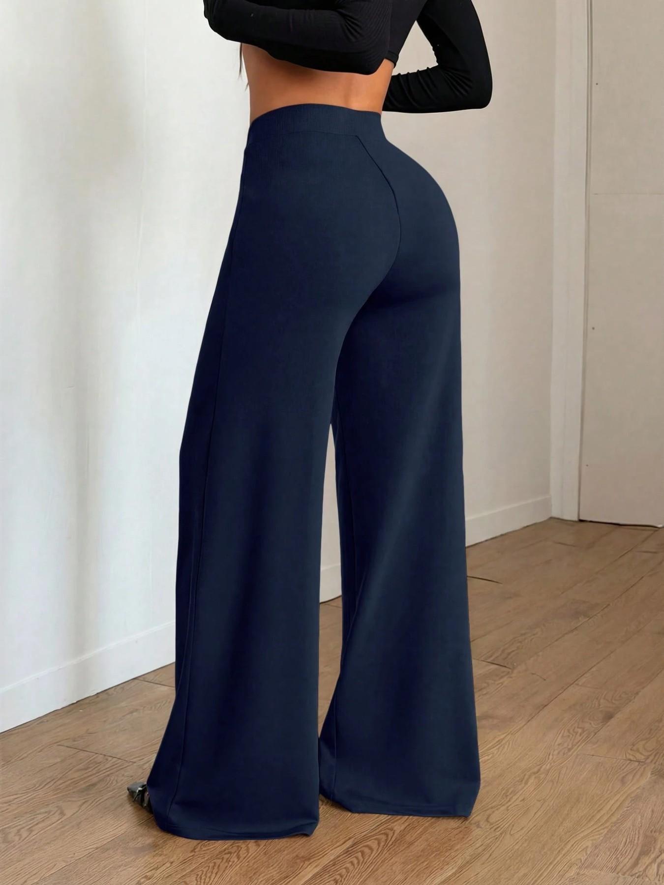 Wide Leg Commuter Pants, Front Center Split with Pockets, Loose Fit Slimming Suit Pants, Office Daily Wear, Casual Flowy Trousers, Baggy Wide Leg Commuter Pants, Front Center Split with Pockets, Loose Fit Slimming Suit Pants, Office Daily Wear, Casual Flowy Trousers, Baggy