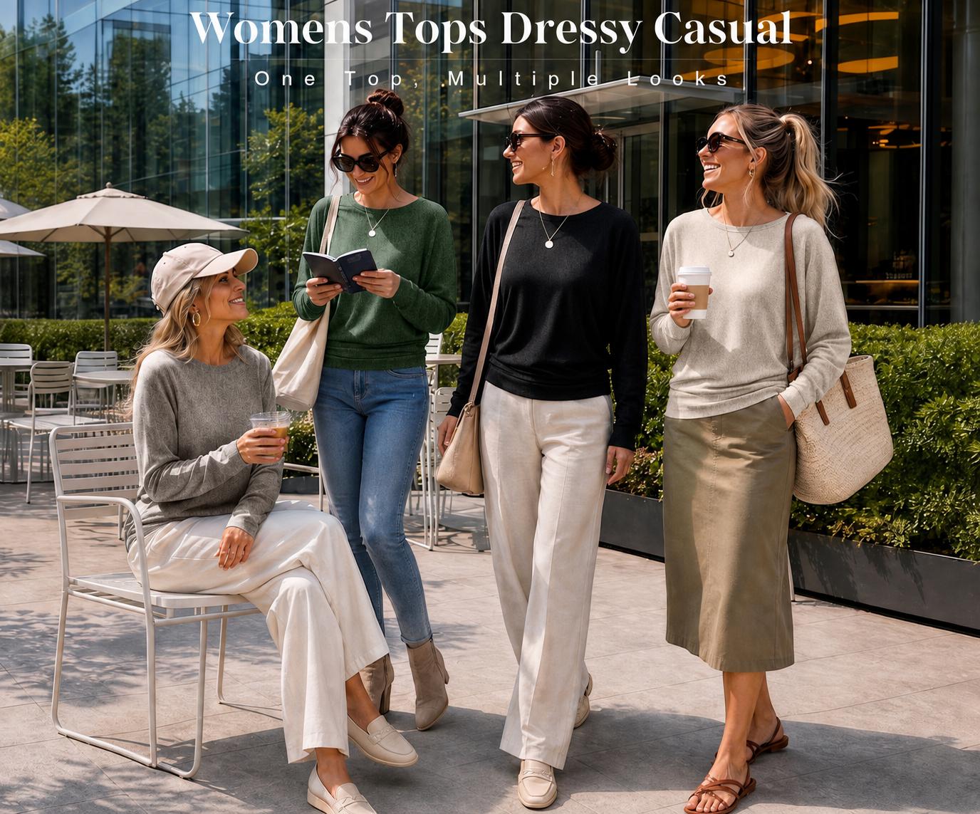 OFEEFAN  Womens Long Sleeve Shirts Ruched Hem Fall Tops Lightweight Sweaters