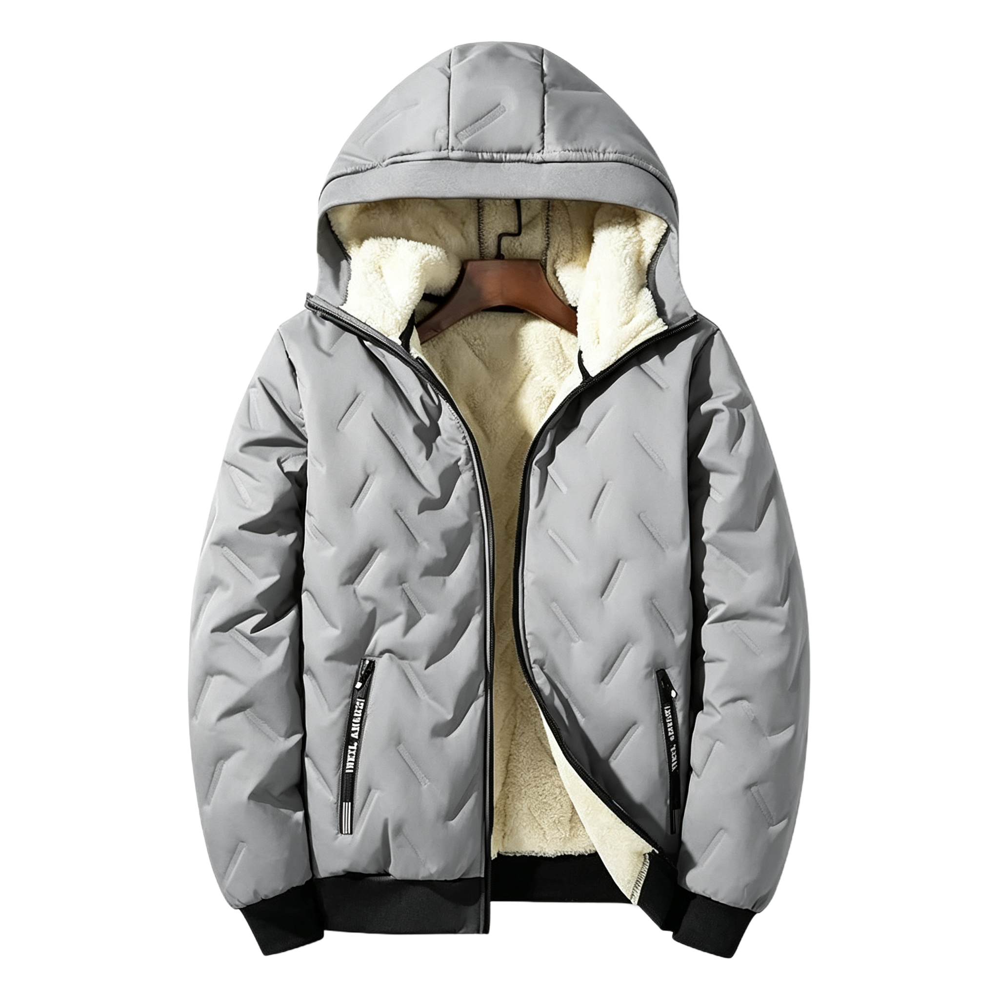Winter Coats Clearance —Hooded Cotton Jacket, Long Sleeve Tops, Fleece-Lined Warm Clothes with Ultrasonic Cotton Toothbrush Design Stylish