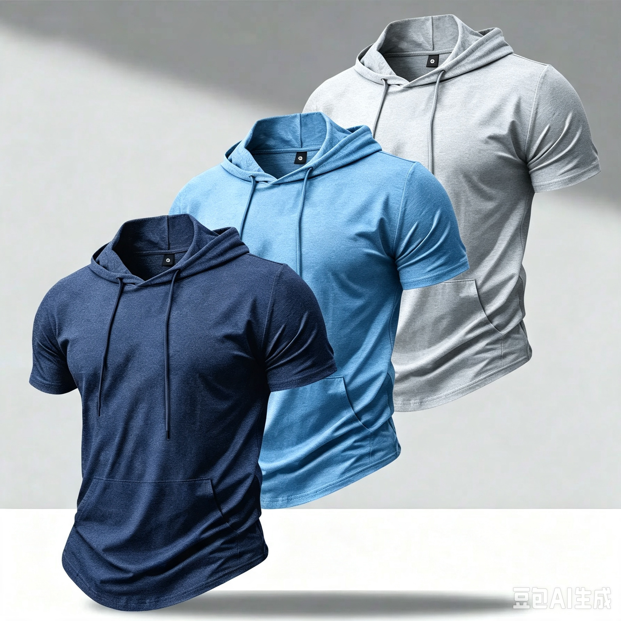 Men’s Lightweight Summer Hooded Short-Sleeve T-Shirt