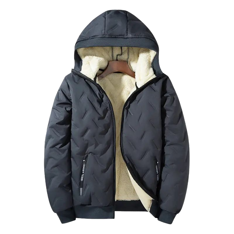 Winter Coats Clearance —Hooded Cotton Jacket, Long Sleeve Tops, Fleece-Lined Warm Clothes with Ultrasonic Cotton Toothbrush Design Stylish