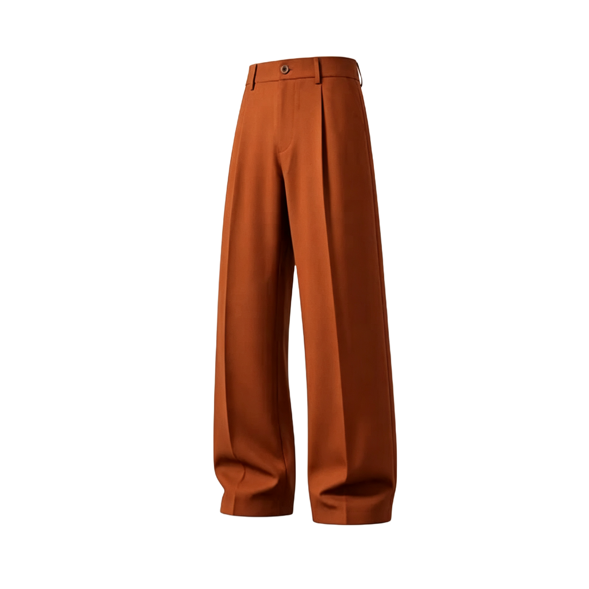 Men's cool‑touch fabric Business Casual Pants - High Waist, Loose Fit, Drapey Pleated Straight-Leg