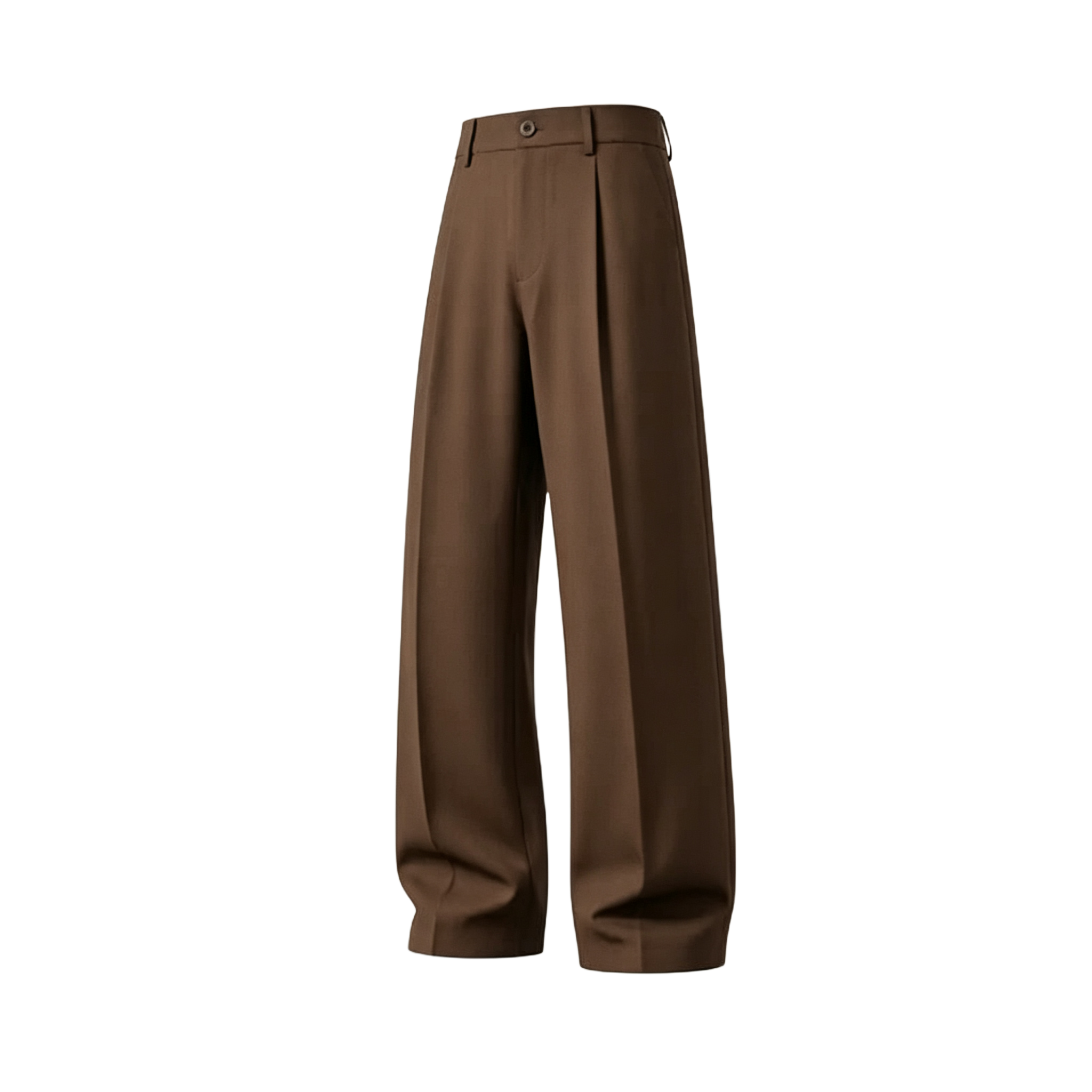 Men's cool‑touch fabric Business Casual Pants - High Waist, Loose Fit, Drapey Pleated Straight-Leg