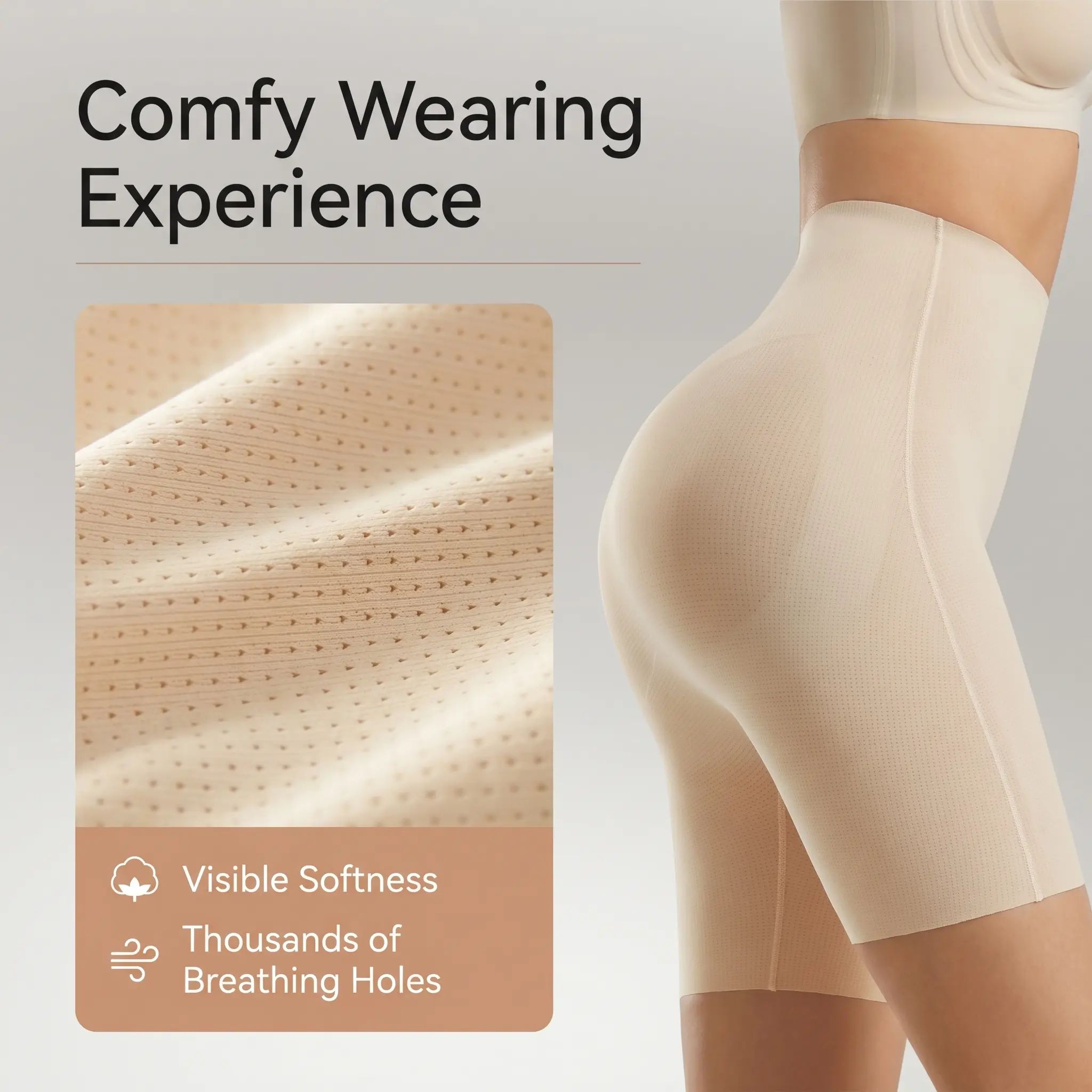 Women High Waisted Seamless Shapewear Shorts Tummy Control Butt Lift Faja Body Shaper Breathable Slimming High Waist Shaping