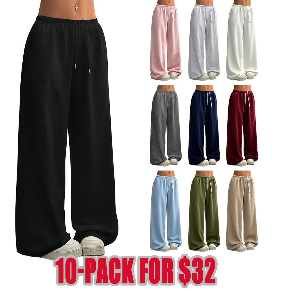 [Solid Color] Oversized Sports Pants Loose Lounge Pants