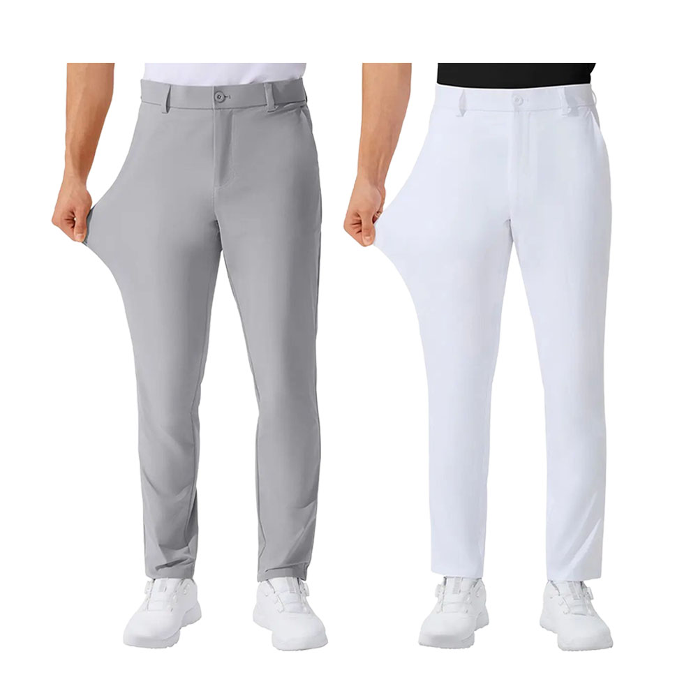 Men's Golf Pants 30"/32"/34" Inseam Lightweight Stretch Work Dress Pants Quick Dry Breathable Moisture Wicking Fabric