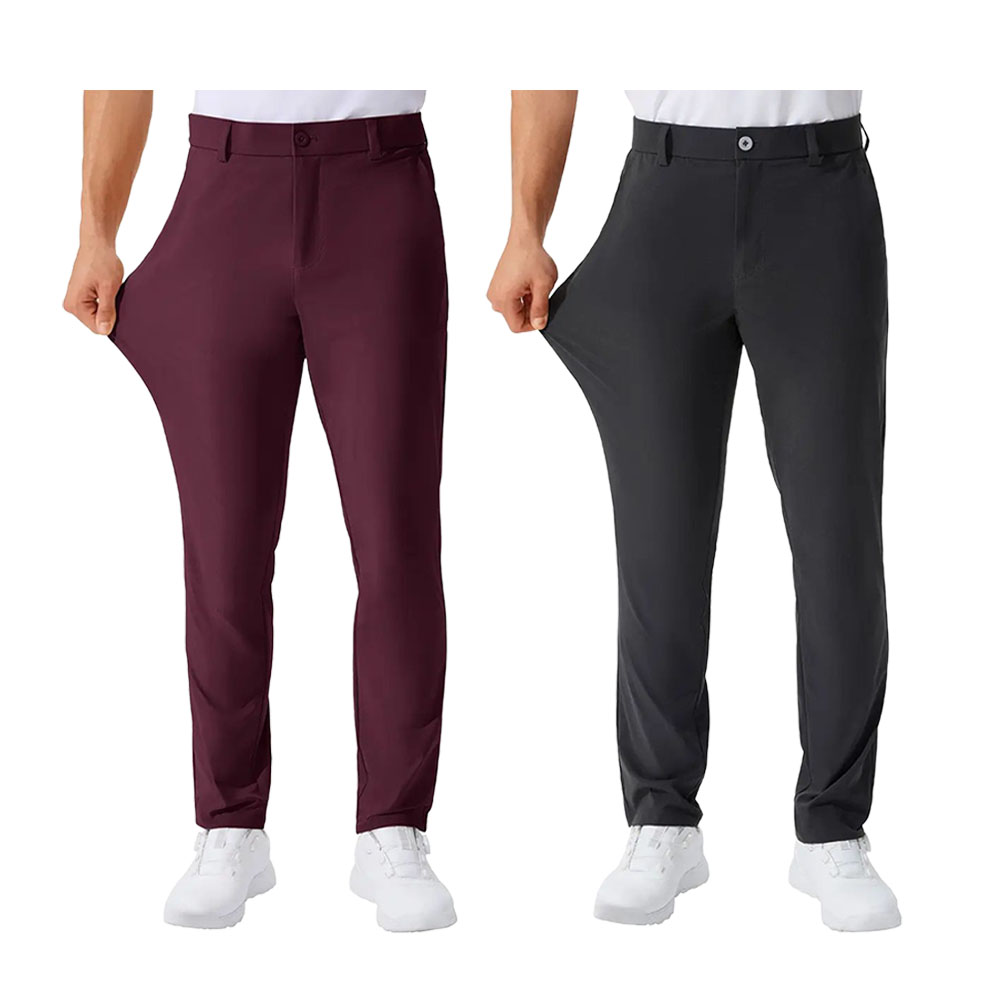 Men's Golf Pants 30"/32"/34" Inseam Lightweight Stretch Work Dress Pants Quick Dry Breathable Moisture Wicking Fabric