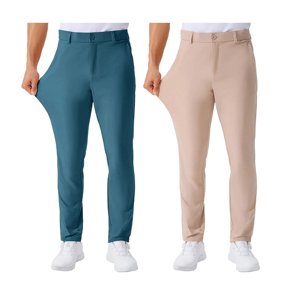 Men's Golf Pants 30"/32"/34" Inseam Lightweight Stretch Work Dress Pants Quick Dry Breathable Moisture Wicking Fabric