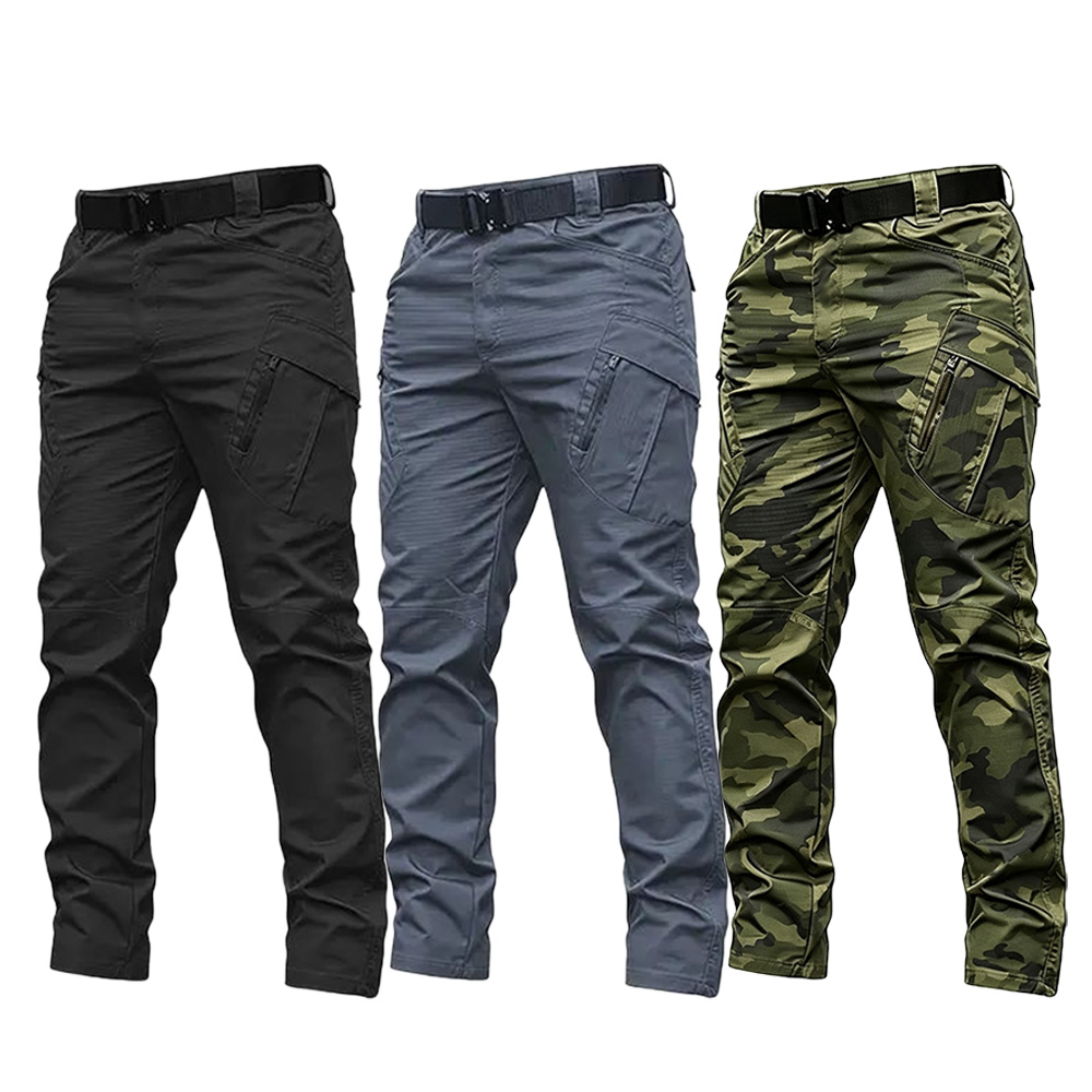 Men’s Tactical Cargo Pants – Multi-Pocket Work Trousers, Durable Breathable Fabric, Straight Fit for Construction & Outdoor Wear