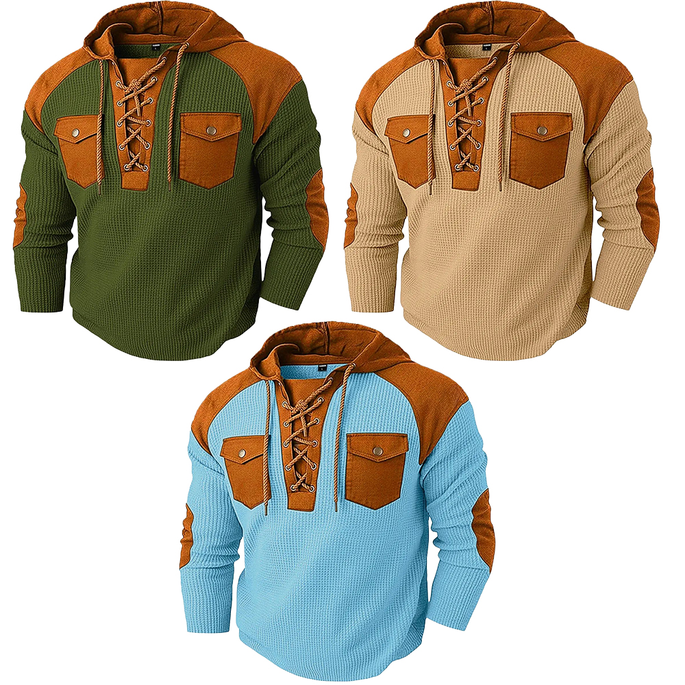 Men's hooded sweatshirt, new for autumn/winter, casual men's hoodie with drawstring and pockets