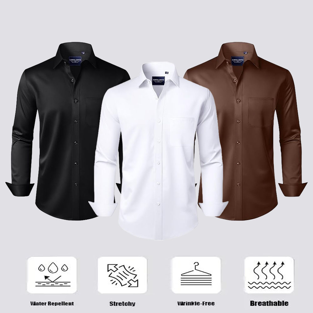 Men's Stain Sheild Business Casual Dress Shirts