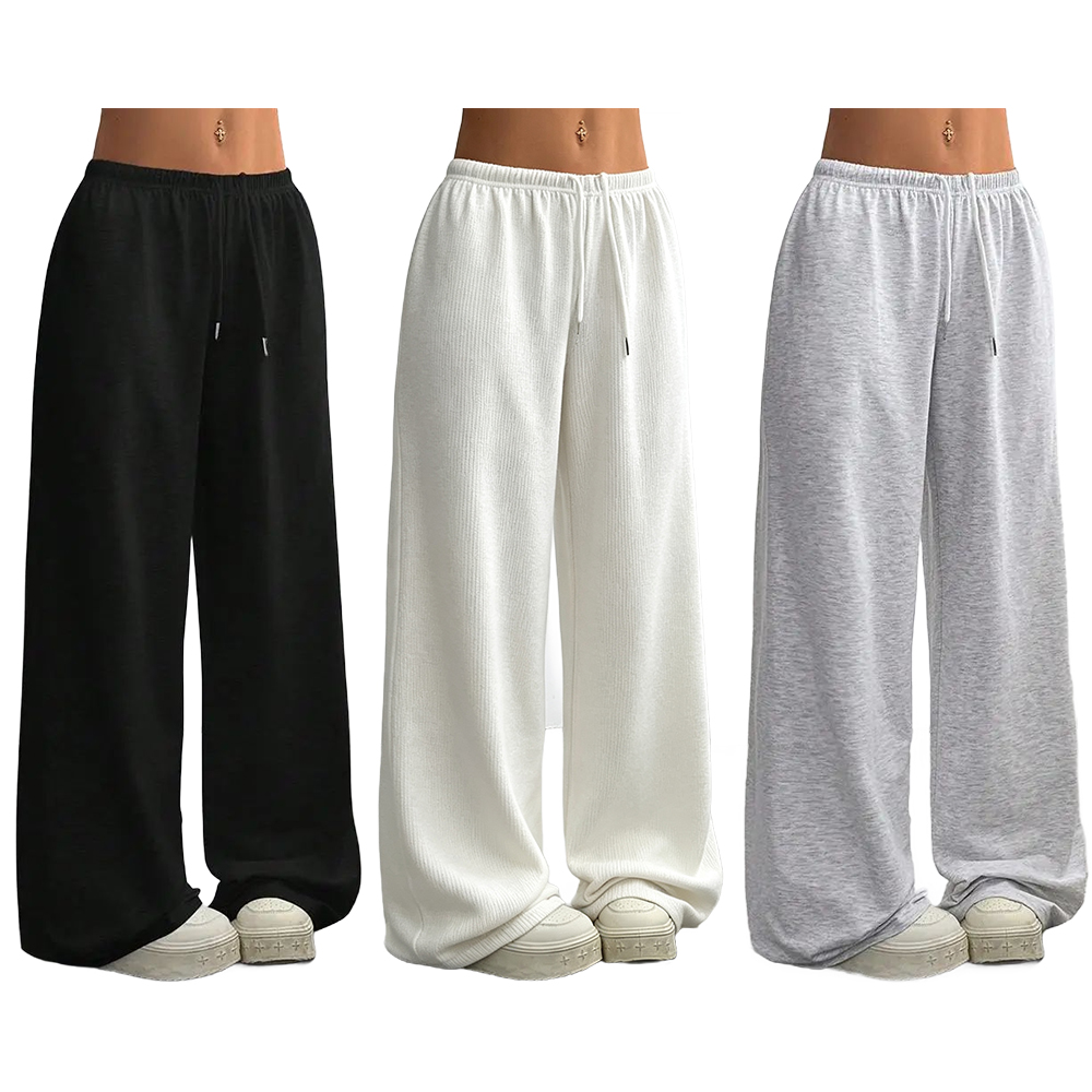 [Solid Color] Oversized Sports Pants Loose Lounge Pants