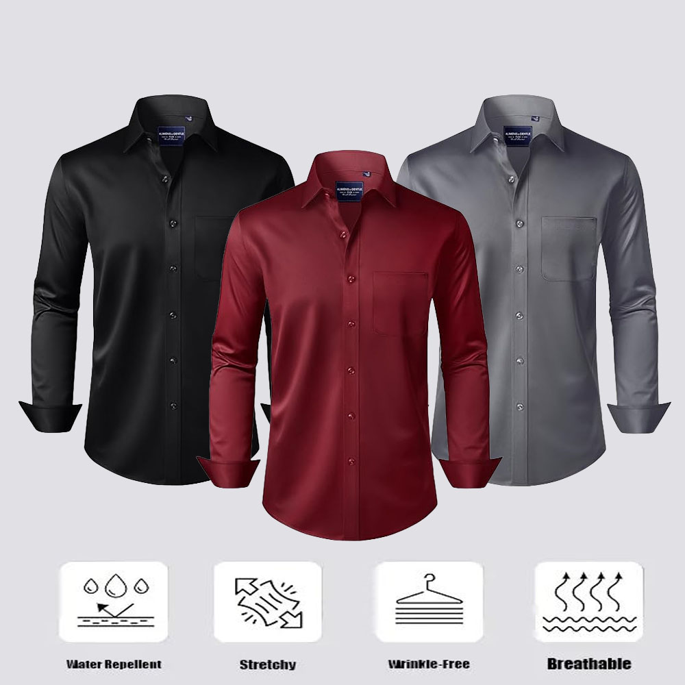 Men's Stain Sheild Business Casual Dress Shirts