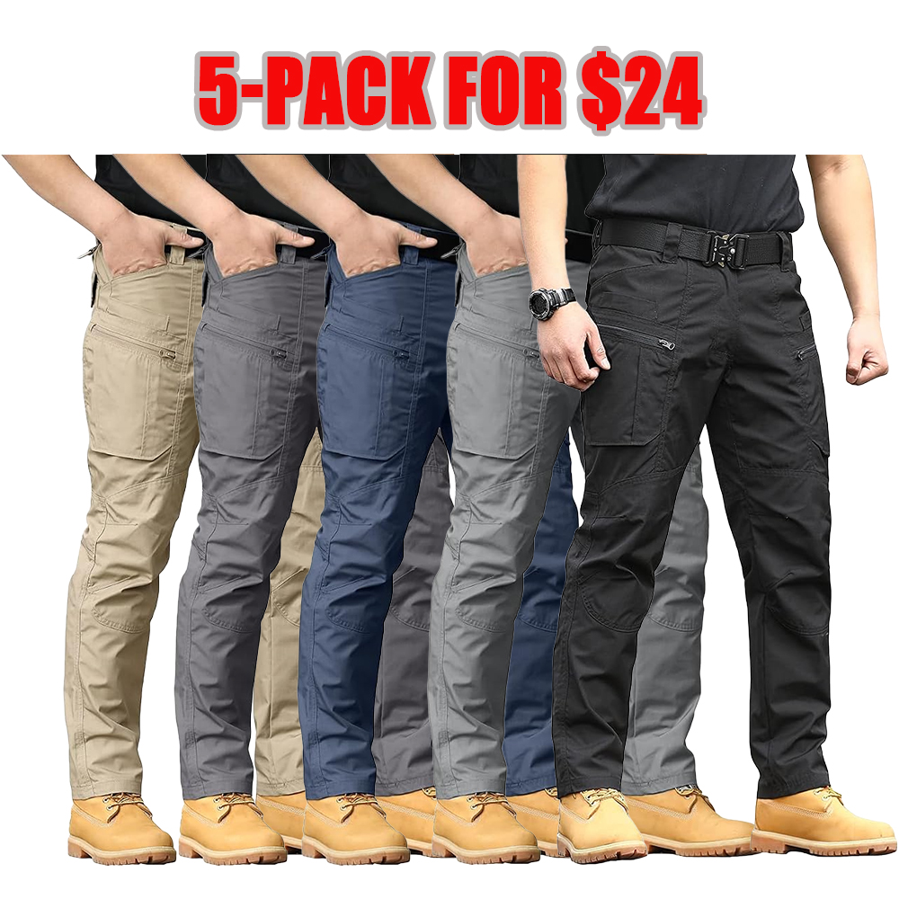 Men's Rip-Stop Tactical Pants Work Cargo Pants