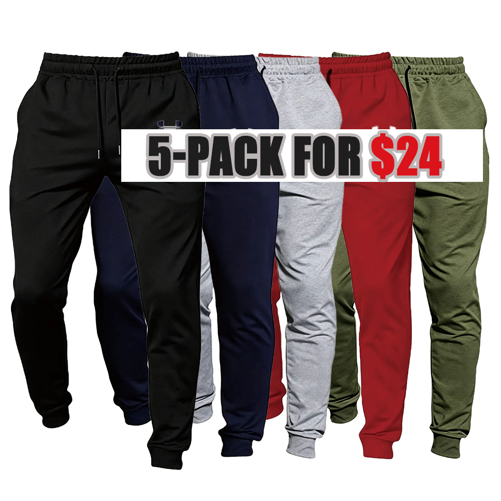 Men’s Casual Loose Joggers — Comfortable Fitness Long Pants with Pockets