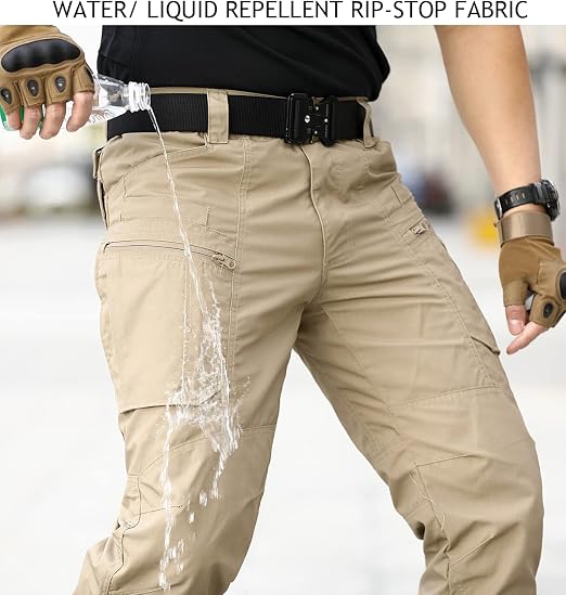 Men's Rip-Stop Tactical Pants Work Cargo Pants