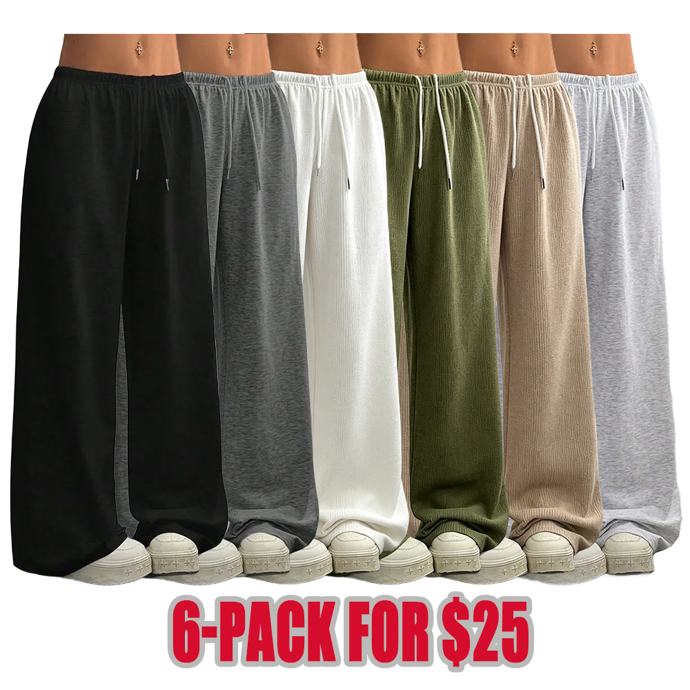 [Solid Color] Oversized Sports Pants Loose Lounge Pants