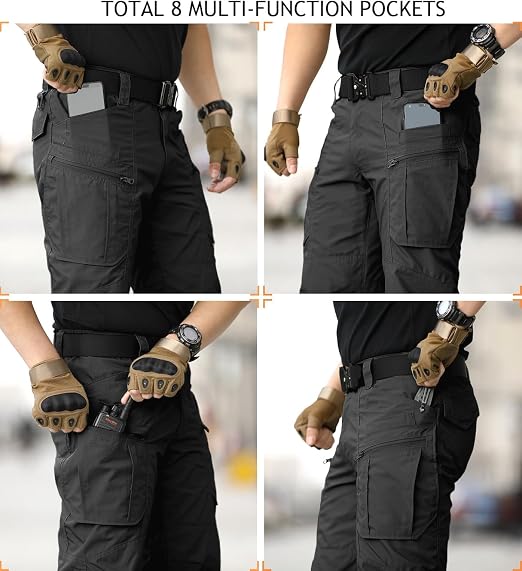 Men's Rip-Stop Tactical Pants Work Cargo Pants