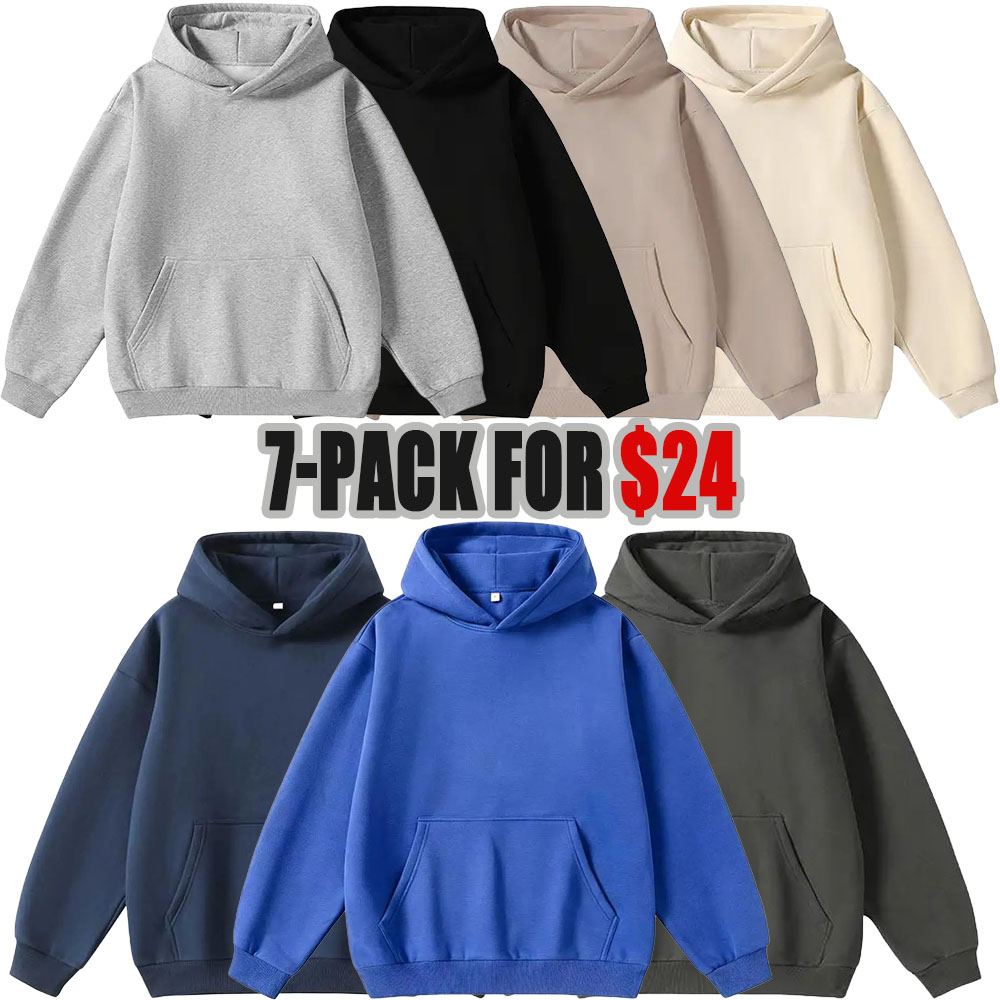 Men's Hoodie Cotton Blend Long Sleeve Pullover Regular Fit Soft Breathable
