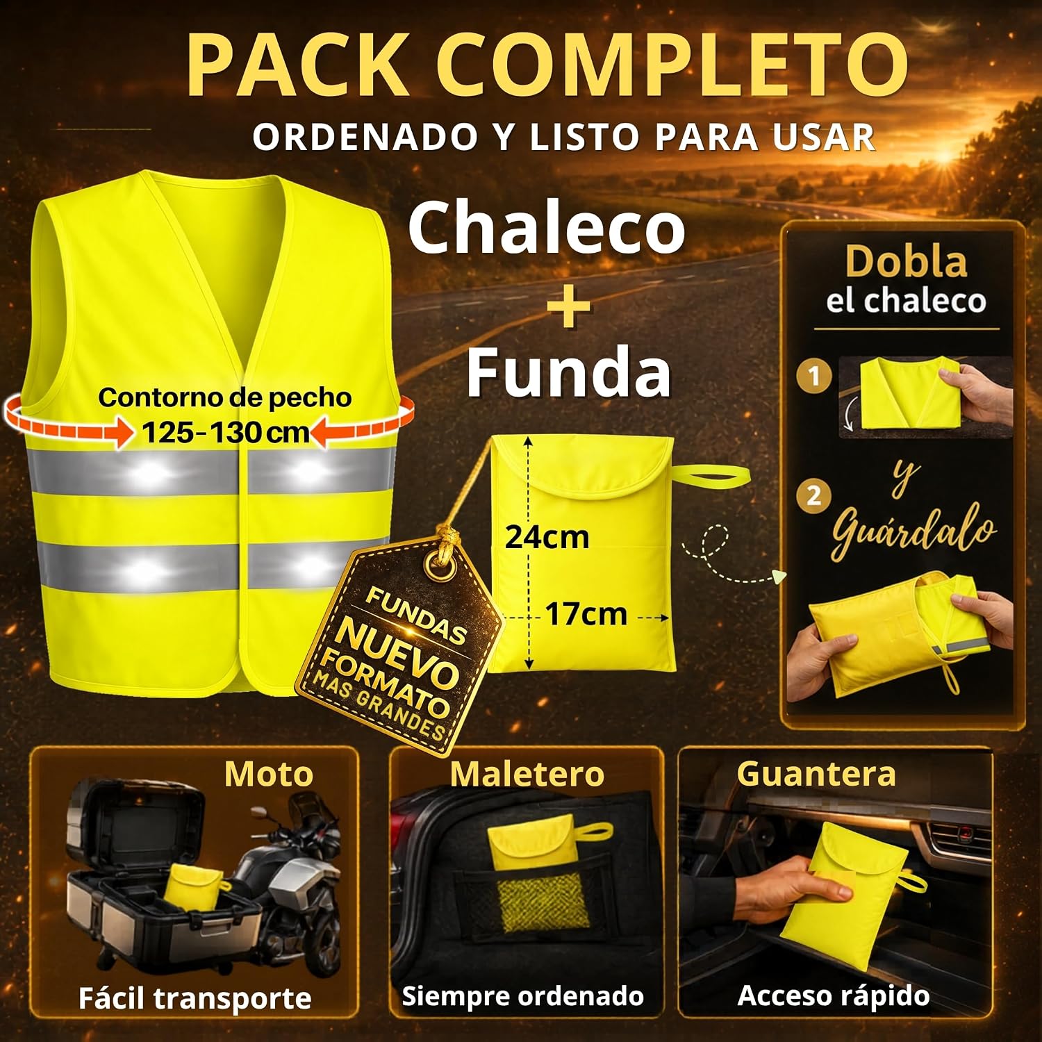 Reflective Vest ISO 20471 Approved + Cover