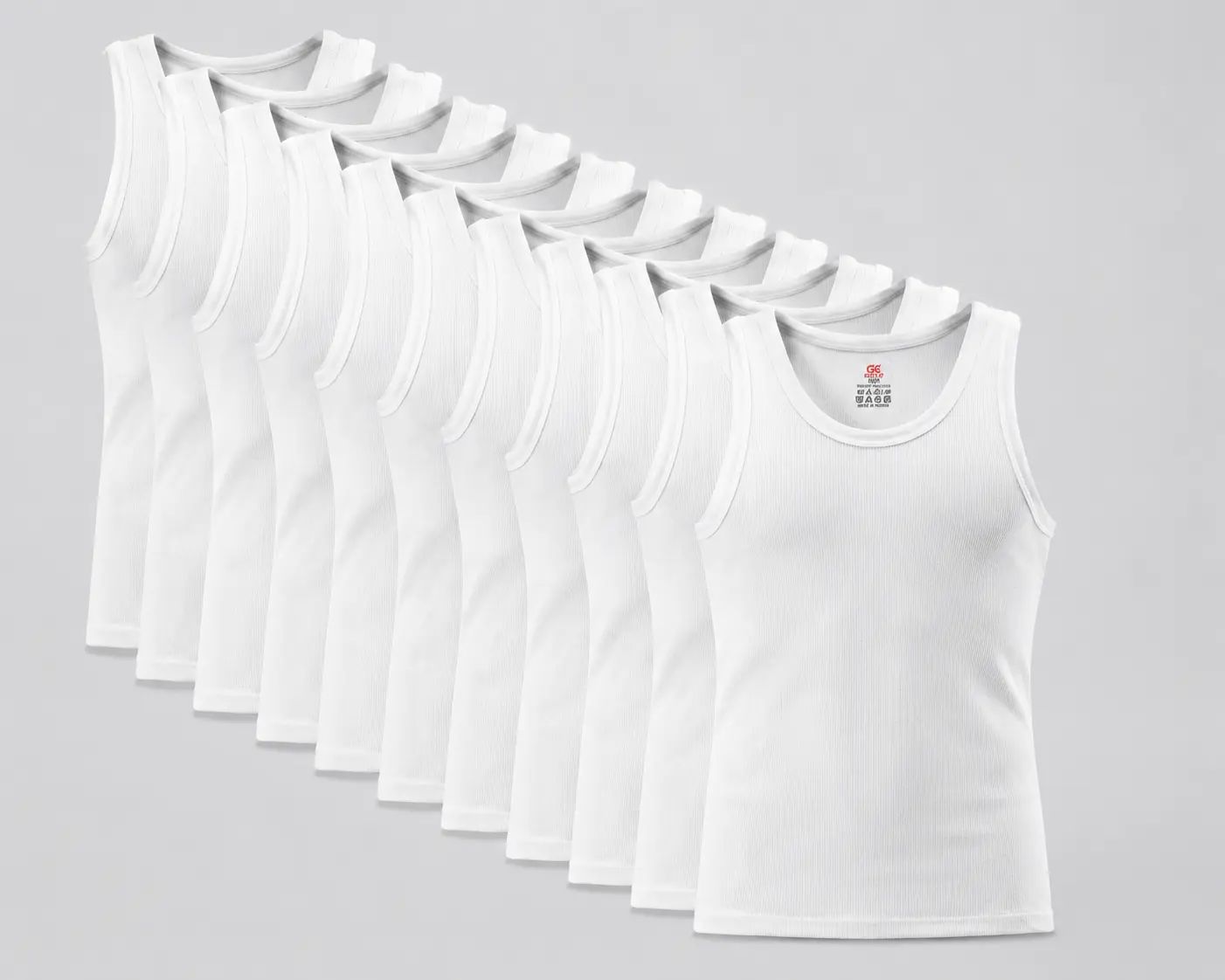 12 Pack Men’s Tank Tops Undershirts – Soft Cotton Ribbed Sleeveless A-Shirts, Stretch Fit Gym & Everyday Basics, Sizes XS–5XL