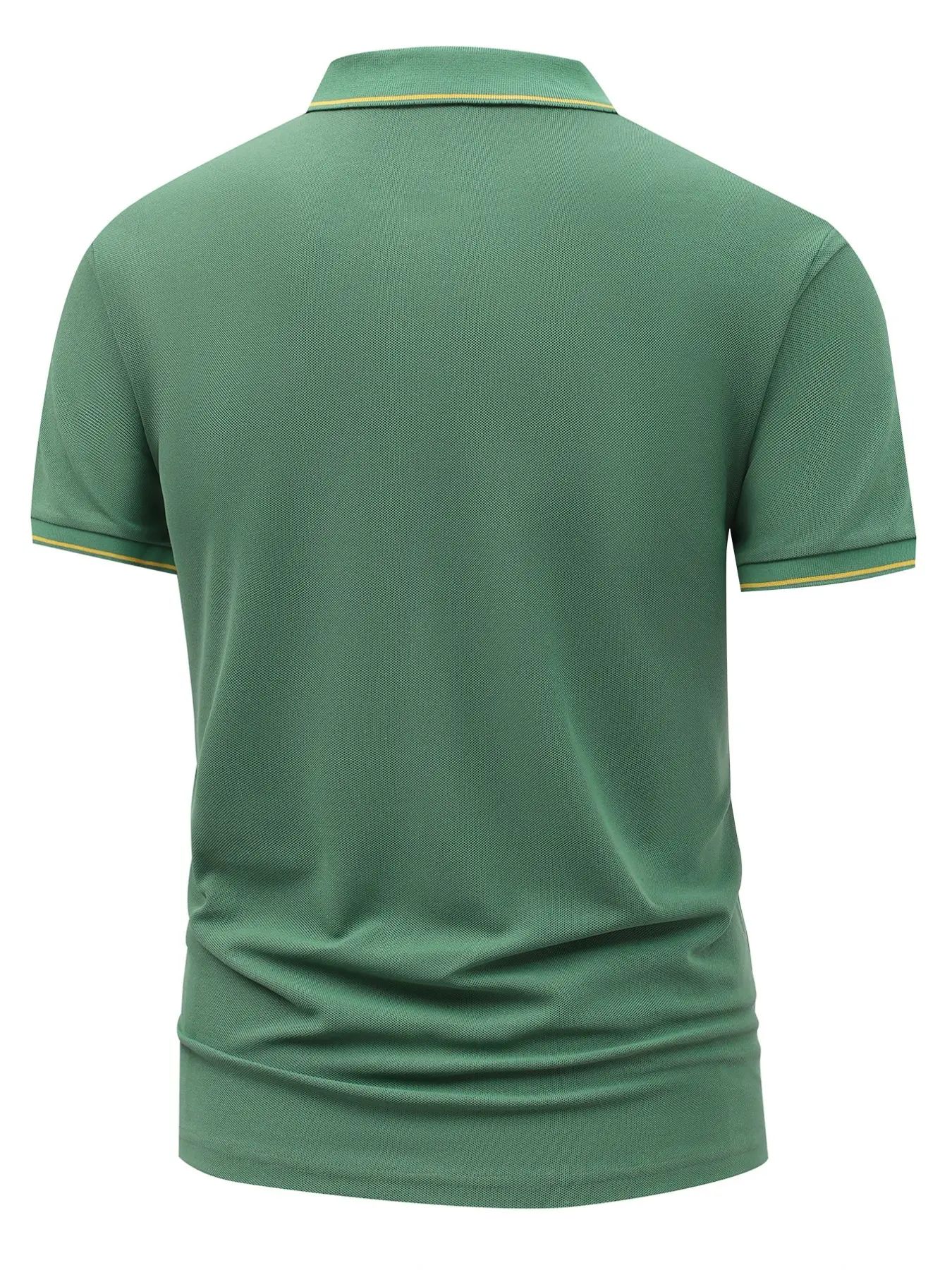 New Men's Golf Polo Shirt Set, Fashionable Boss Logo Print, Collared Stretch Casual Breathable