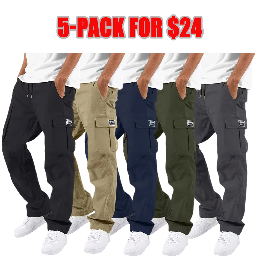 Men’s Multi-Pocket Work Pants (All-Season Utility Cargo Pants)