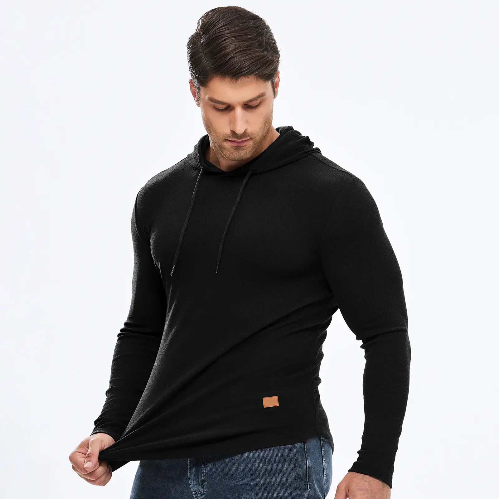 Mens Fashion Hoodies Fleece Long Sleeve Athletic Sweatshirt Pullover T Shirts