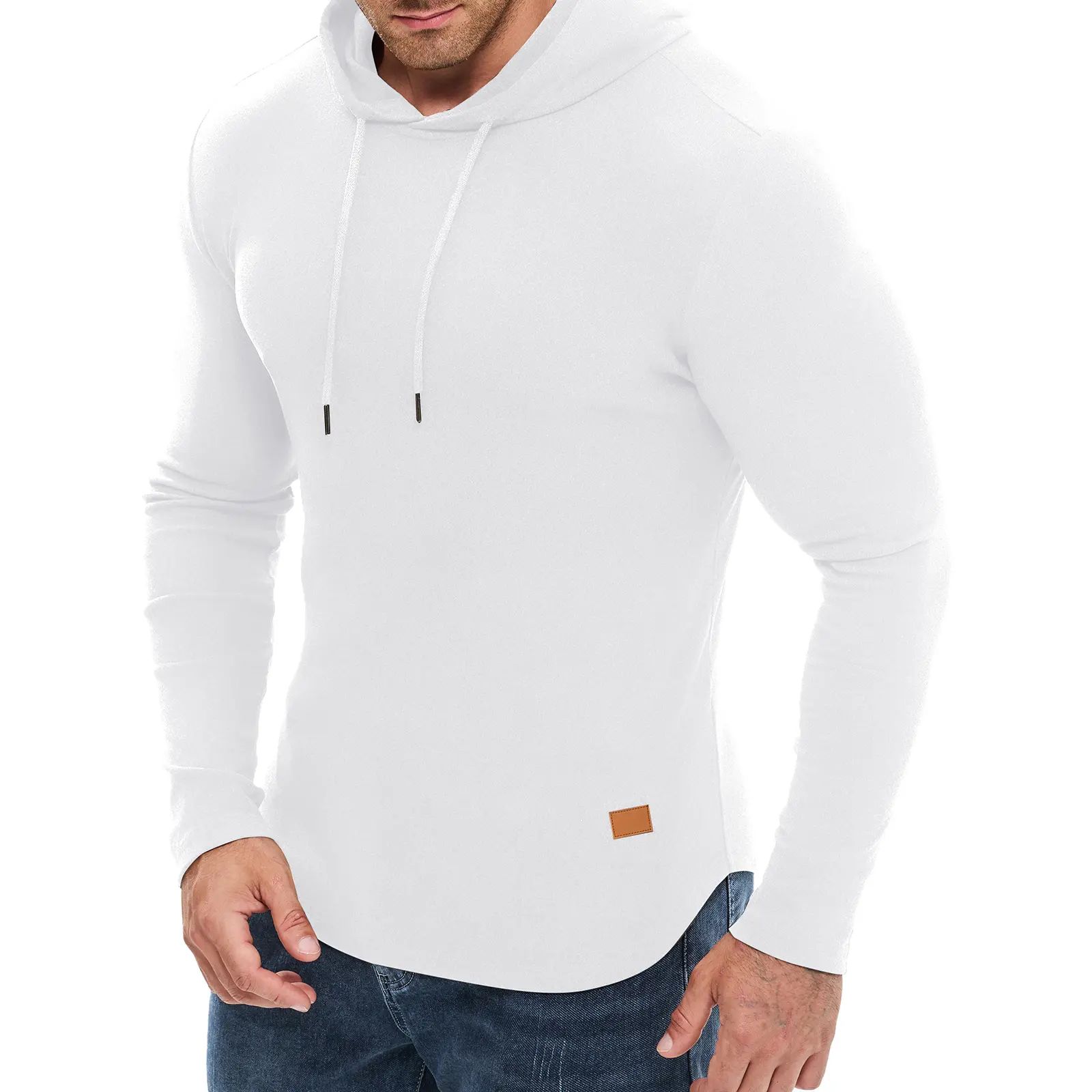 Mens Fashion Hoodies Fleece Long Sleeve Athletic Sweatshirt Pullover T Shirts