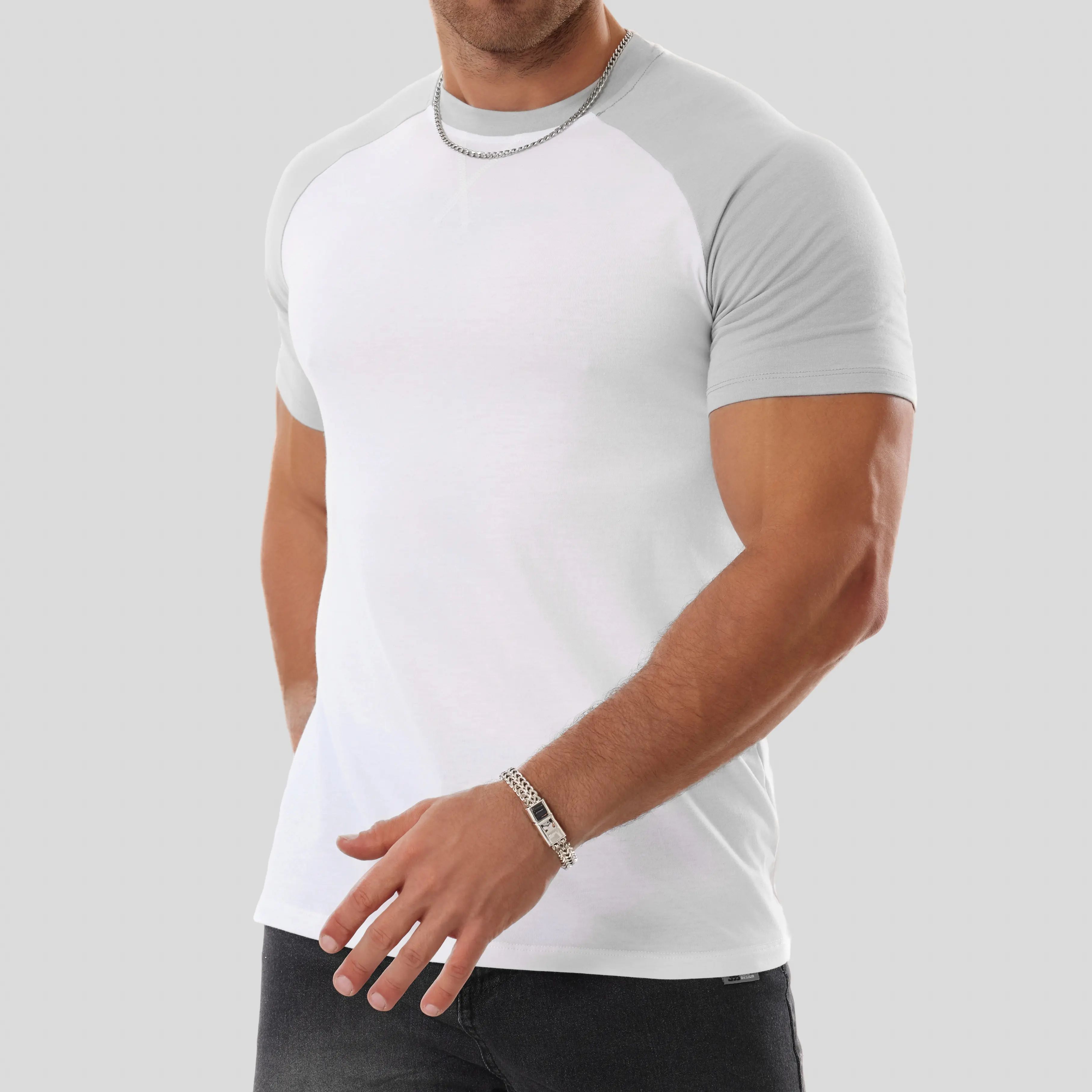Men's Raglan Sleeve Tee, Arm-Enhancing Sleeves, Lightweight & Breathable, Universal Fit Design