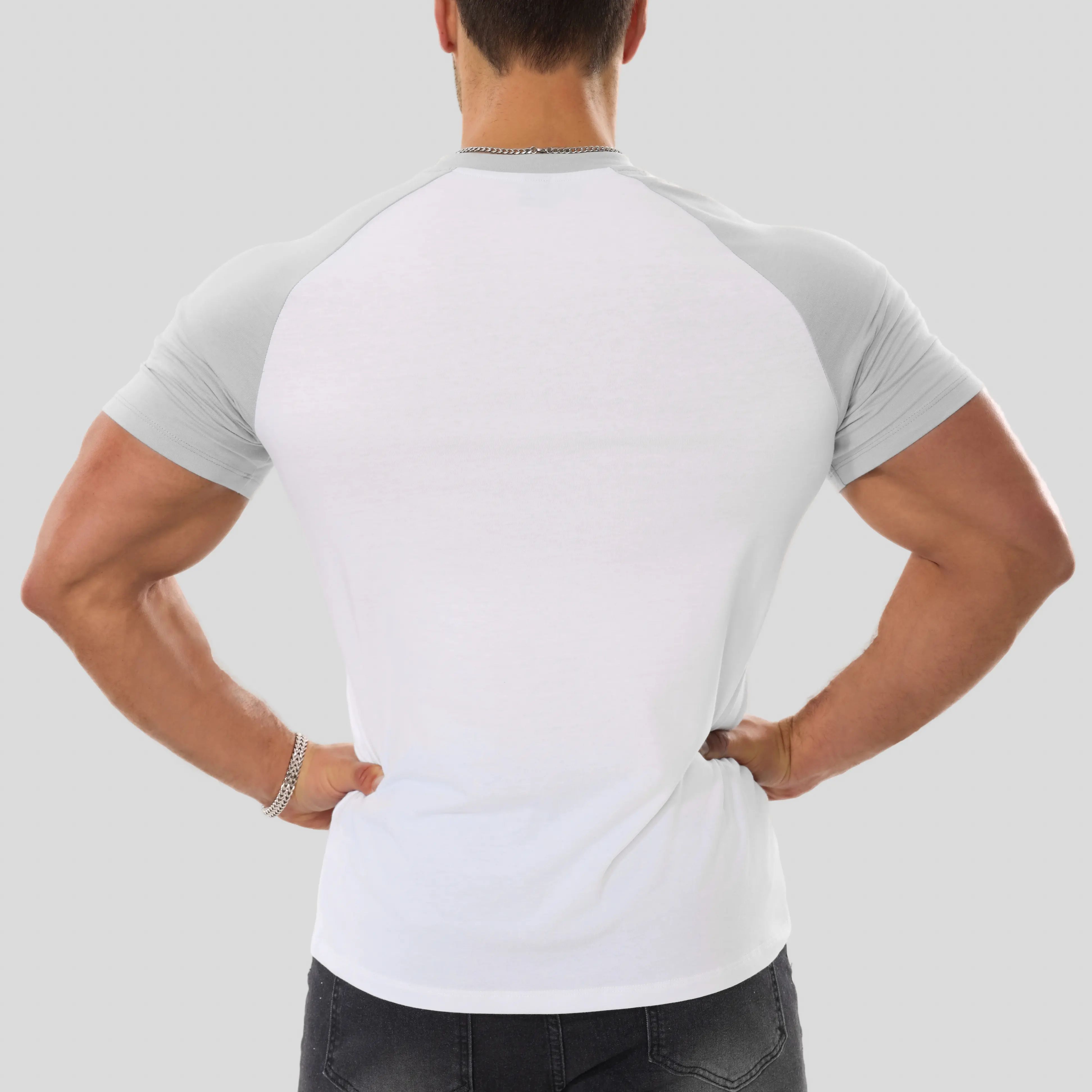 Men's Raglan Sleeve Tee, Arm-Enhancing Sleeves, Lightweight & Breathable, Universal Fit Design