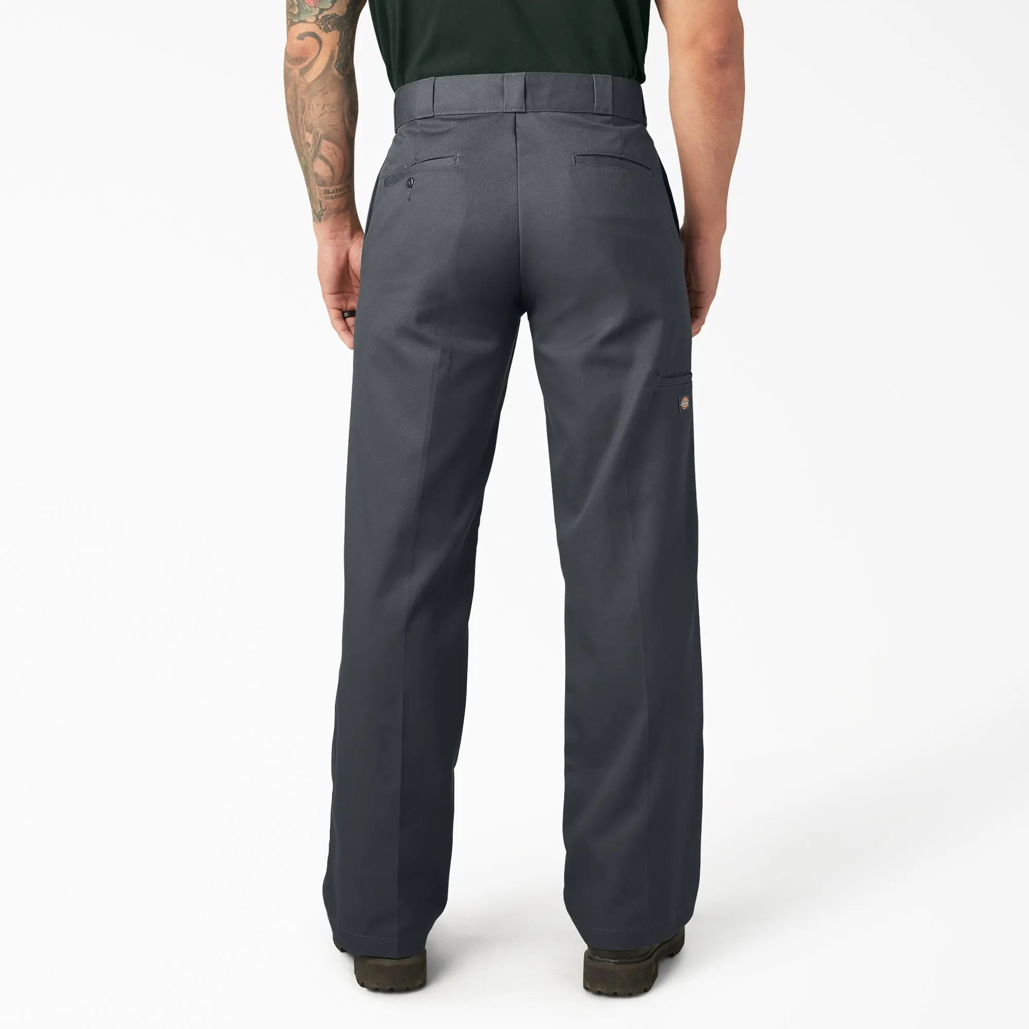 Men's Loose Fit Double Knee Work Pants, Reinforced Knees, Multi-Pocket Utility Fit, Workwear Street Style
