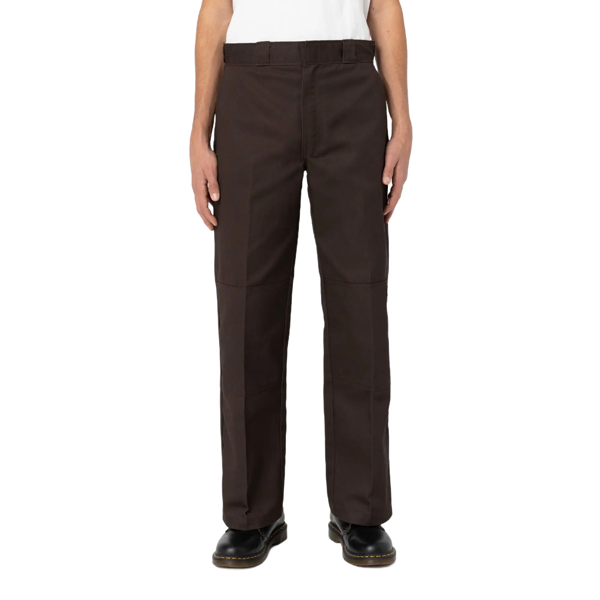Men's Loose Fit Double Knee Work Pants, Reinforced Knees, Multi-Pocket Utility Fit, Workwear Street Style